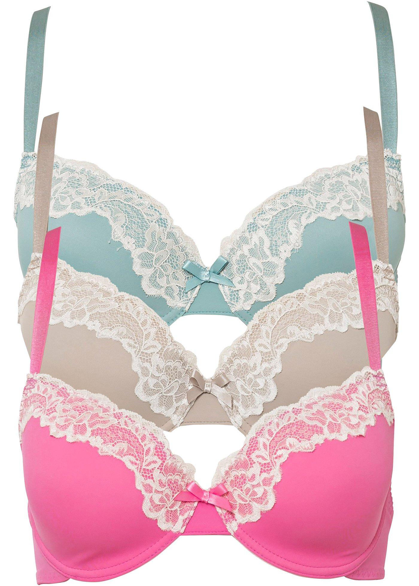 Lot de 3 soutiens-gorge avec coques et armatures