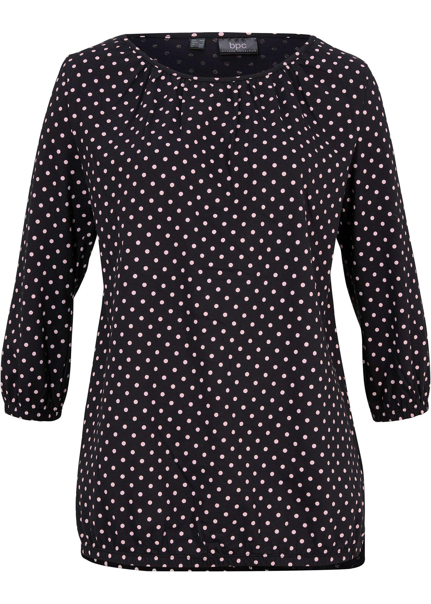 T-shirt encolure bateau à manches 3/4