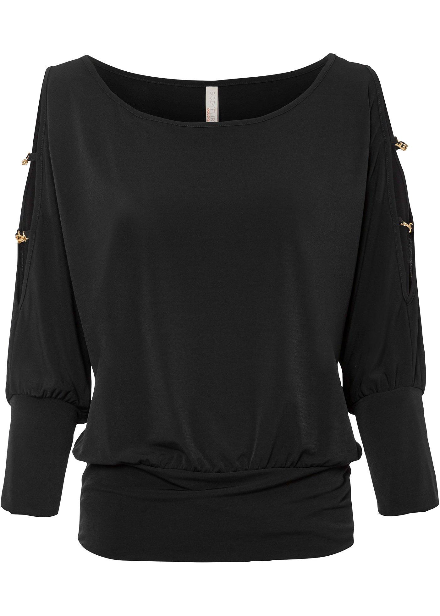 T-shirt manches longues avec détails chaînes