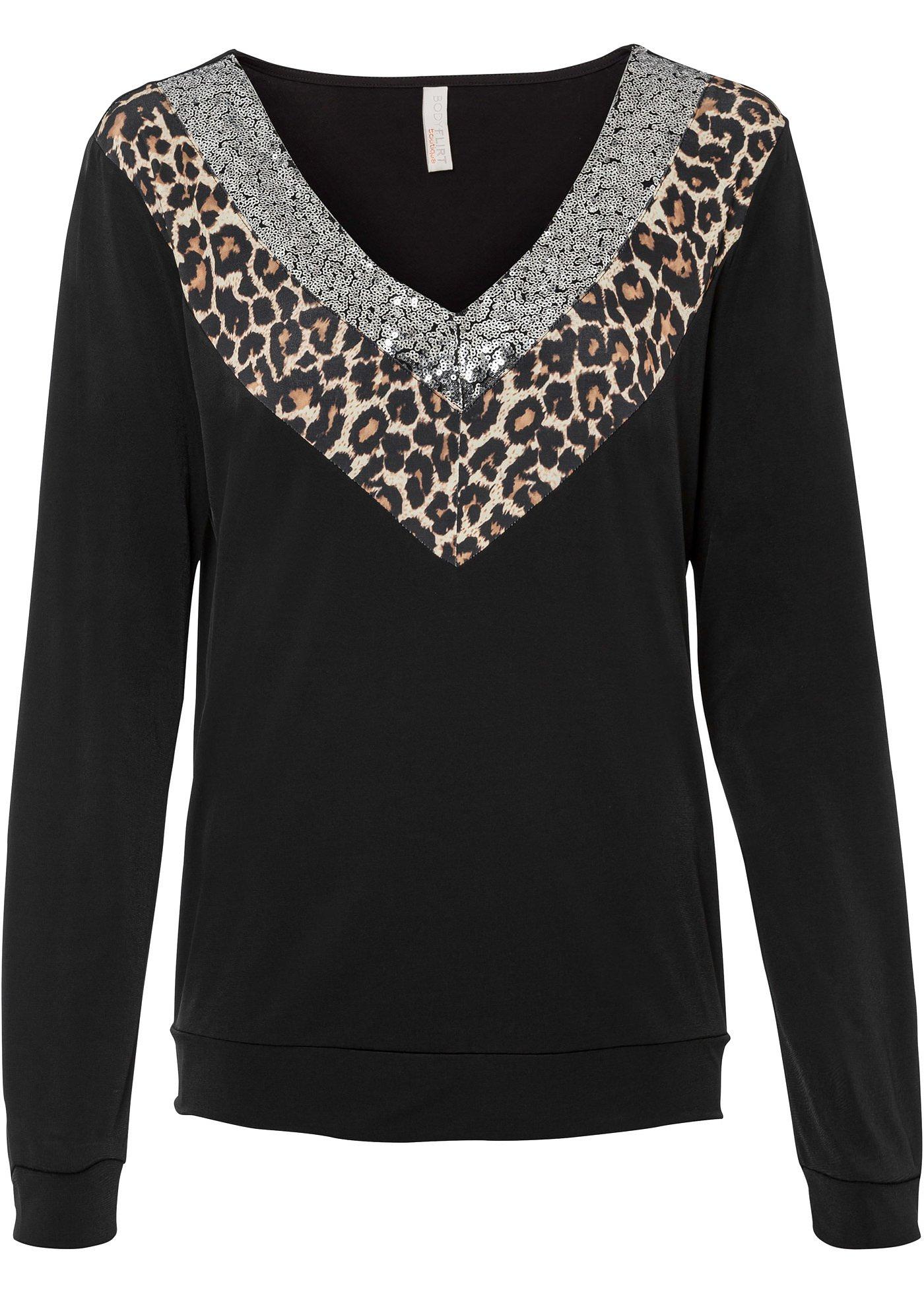 T-shirt manches longues à paillettes