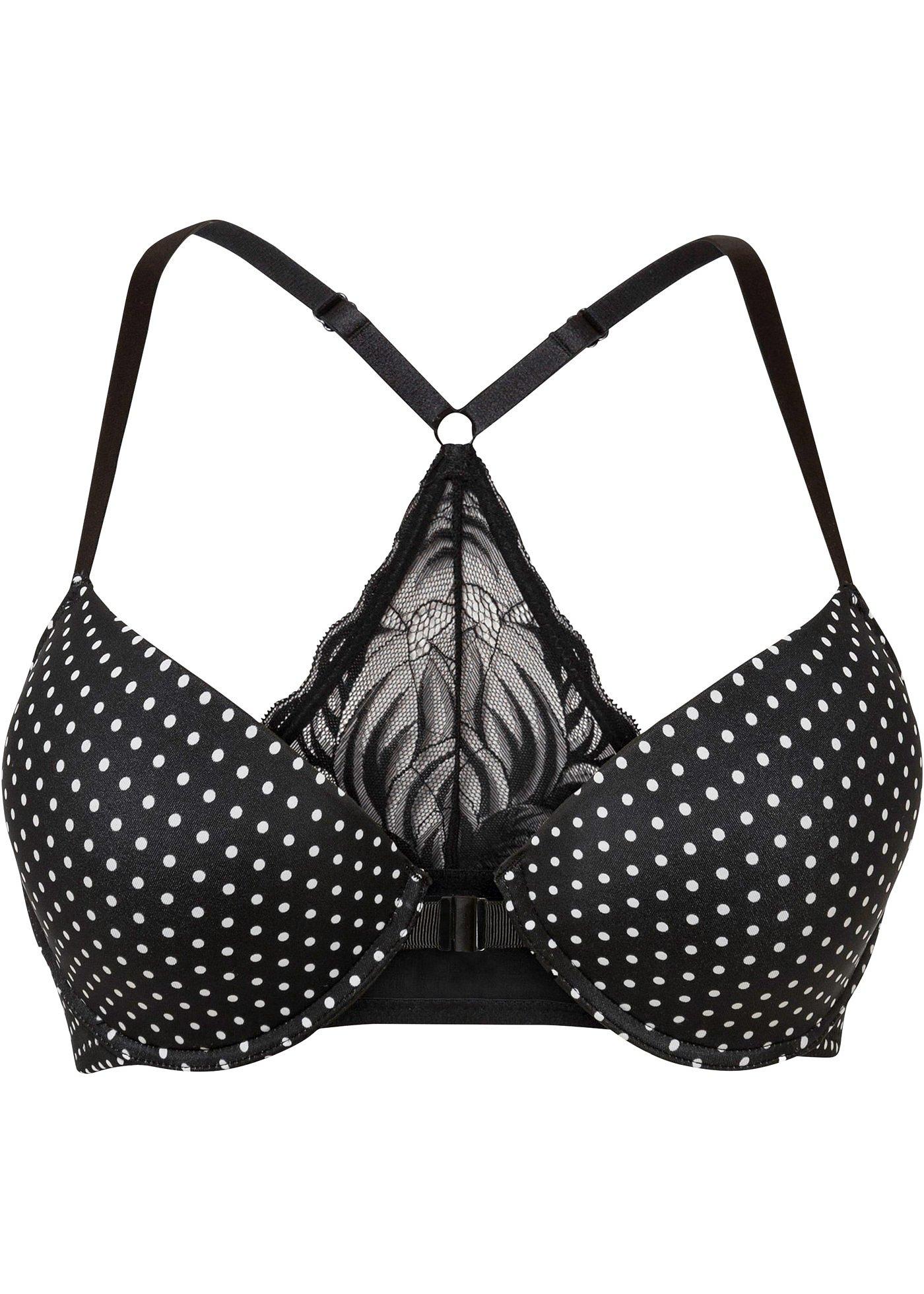 Soutien-gorge à coques et armatures avec fermeture devant