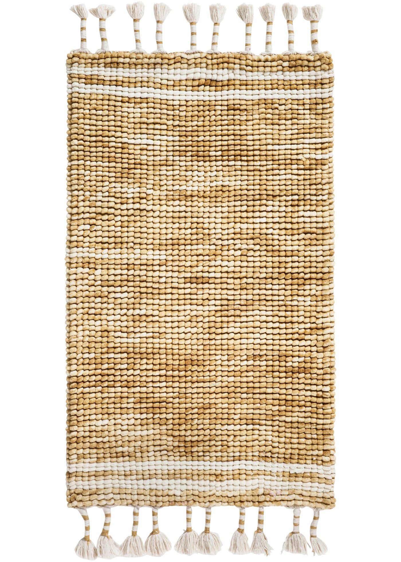 Tapis de salle de bain avec franges décoratives