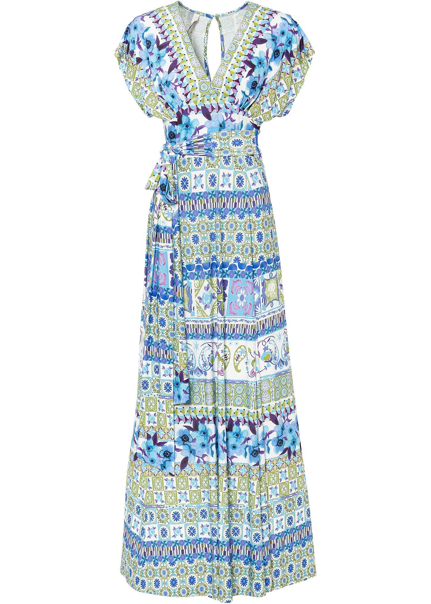 Robe longue avec lien à nouer