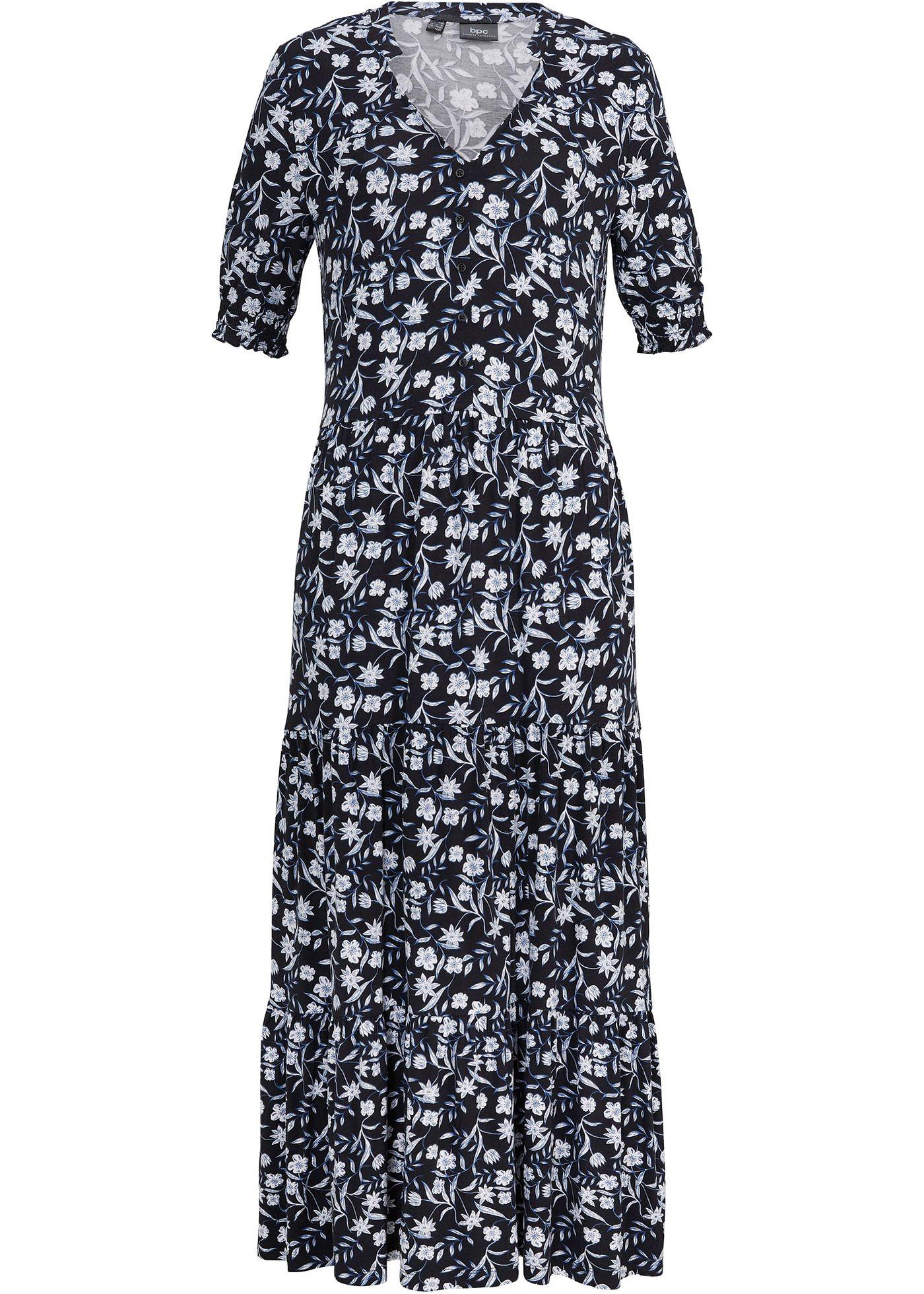 Robe en jersey avec viscose durable, longueur midi