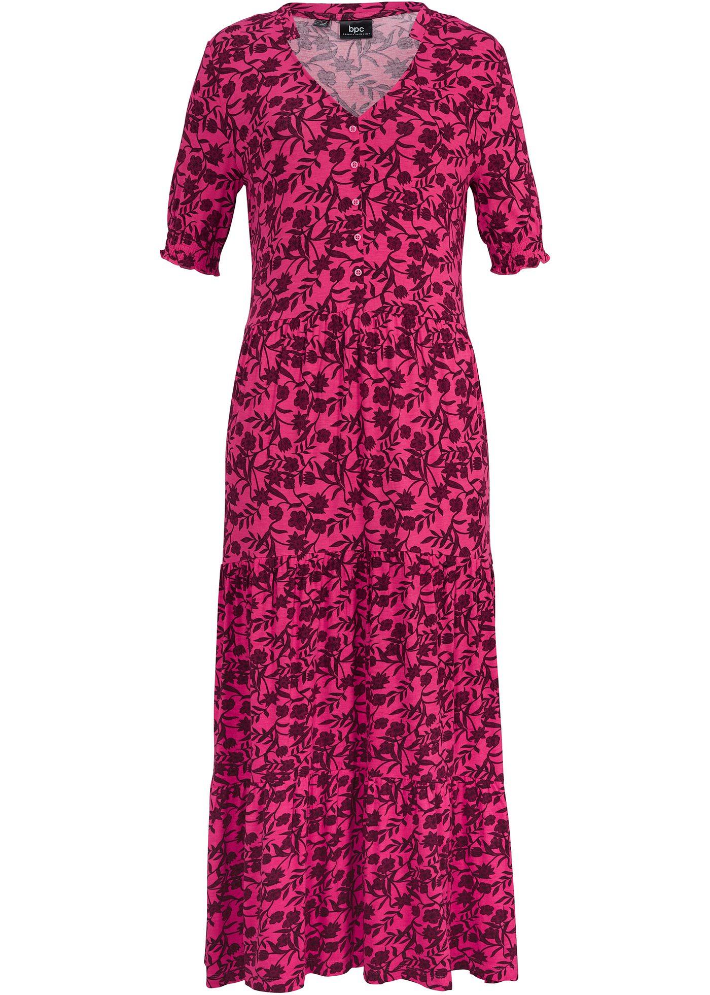 Robe en jersey avec viscose durable, longueur midi