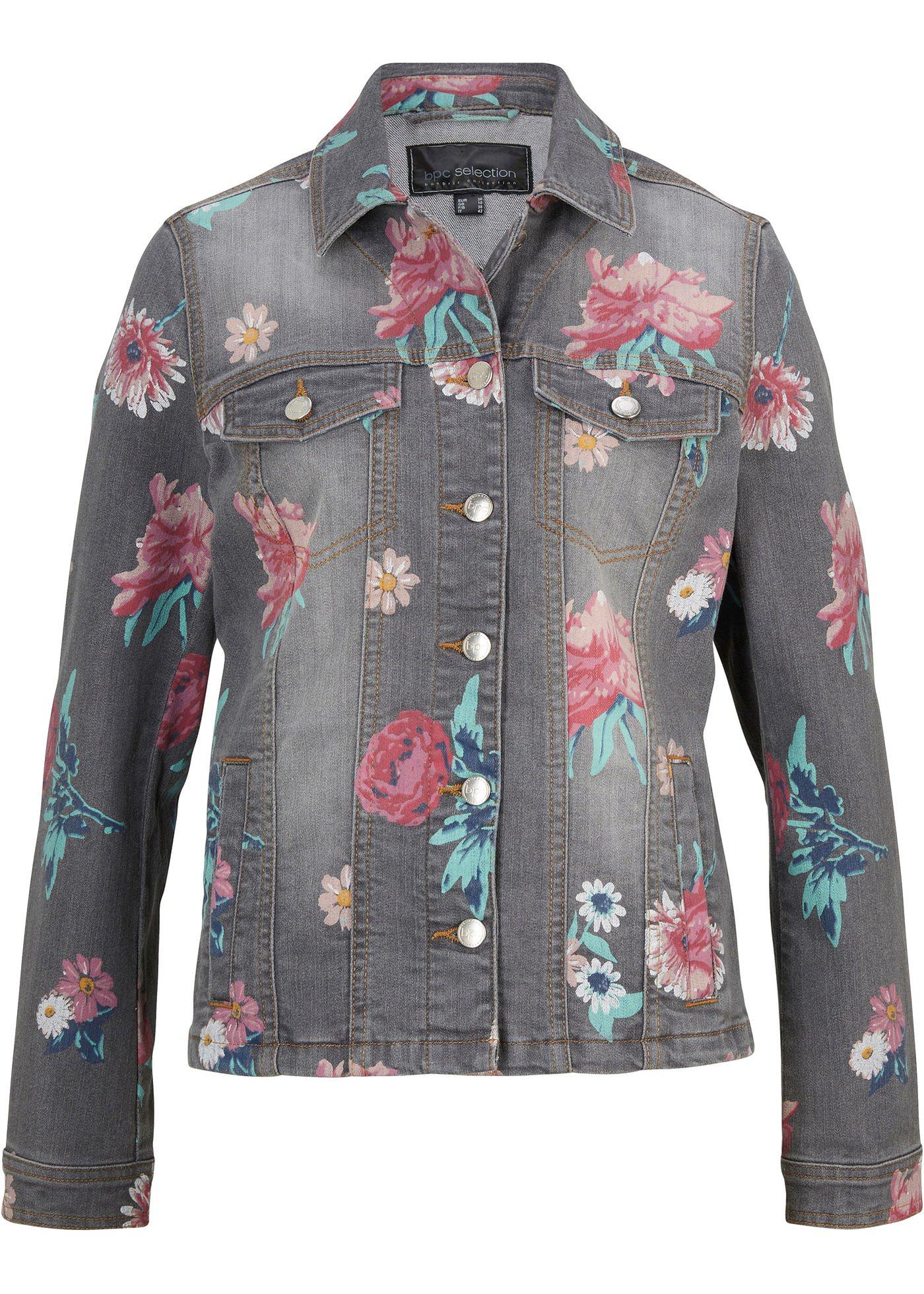 Veste en jean imprimée