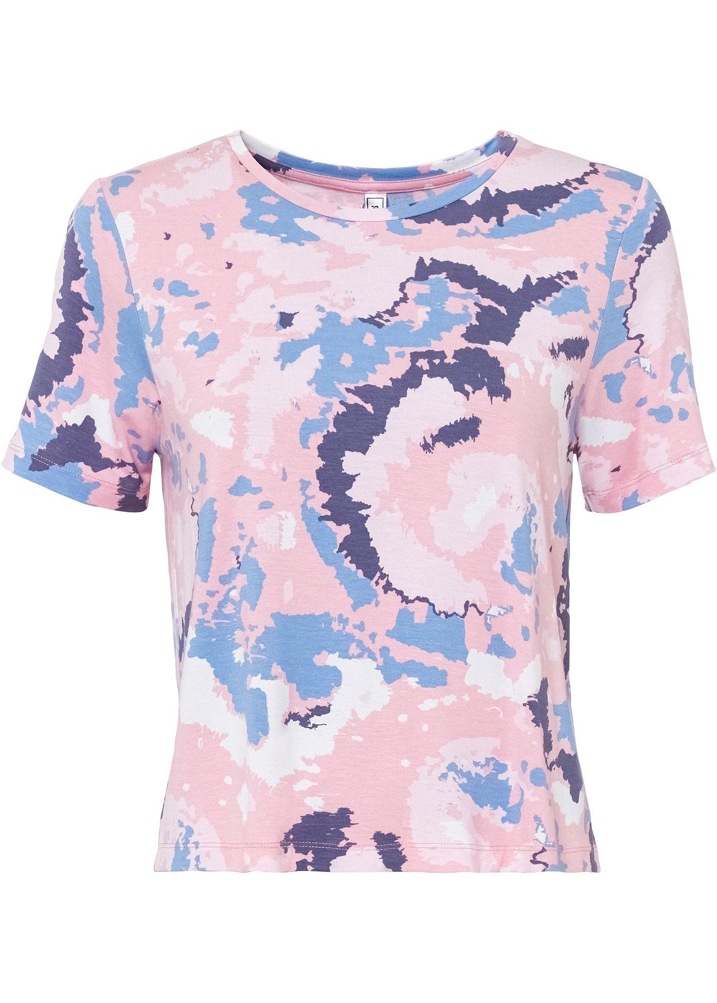 T-shirt batik raccourci avec viscose durable