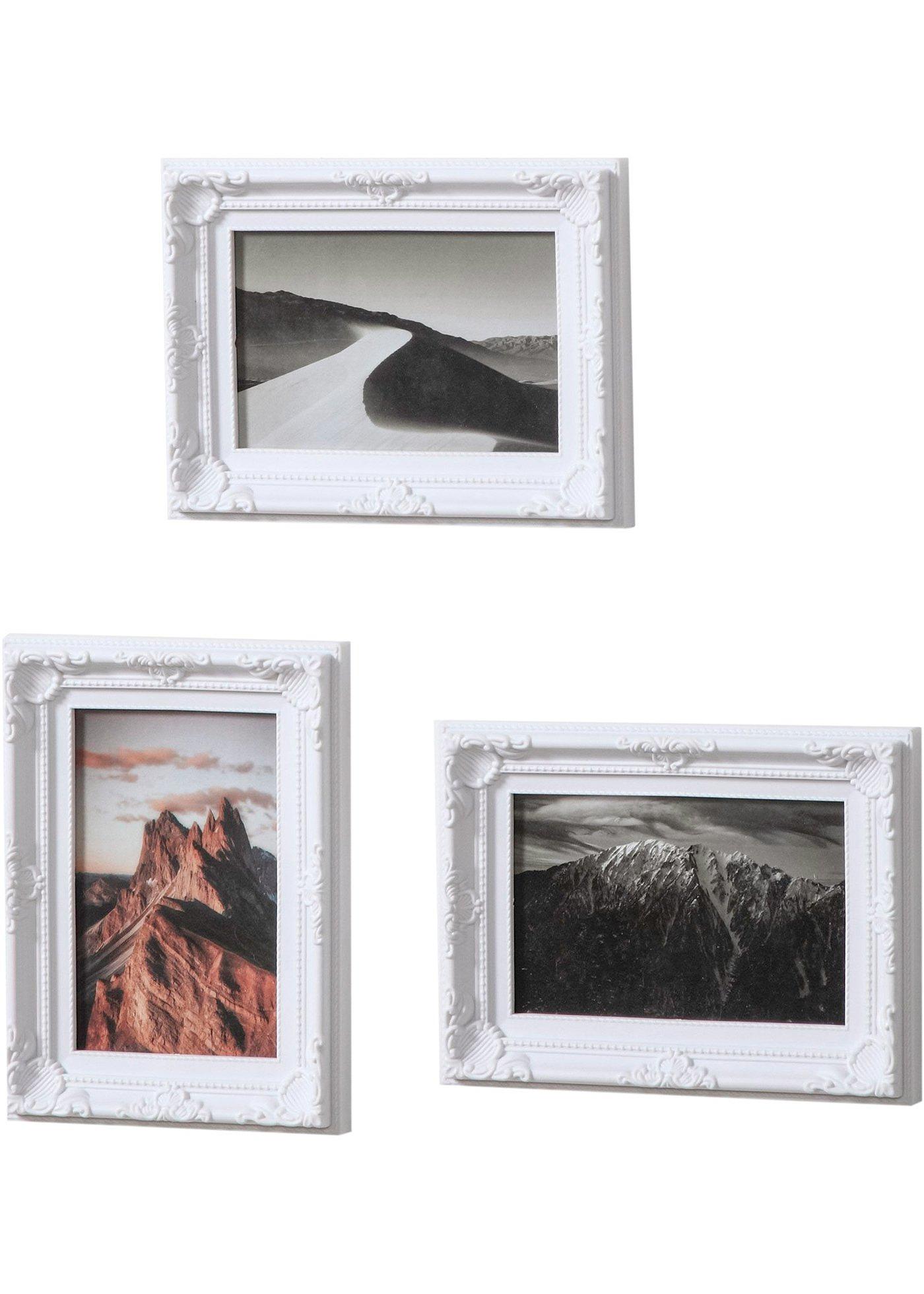 Lot de 3 cadres-photos avec décorations