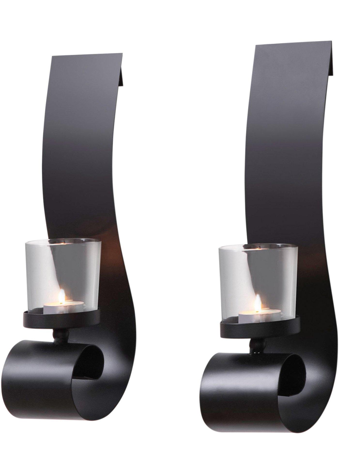 Bougeoirs muraux (Ens. 2 pces.)