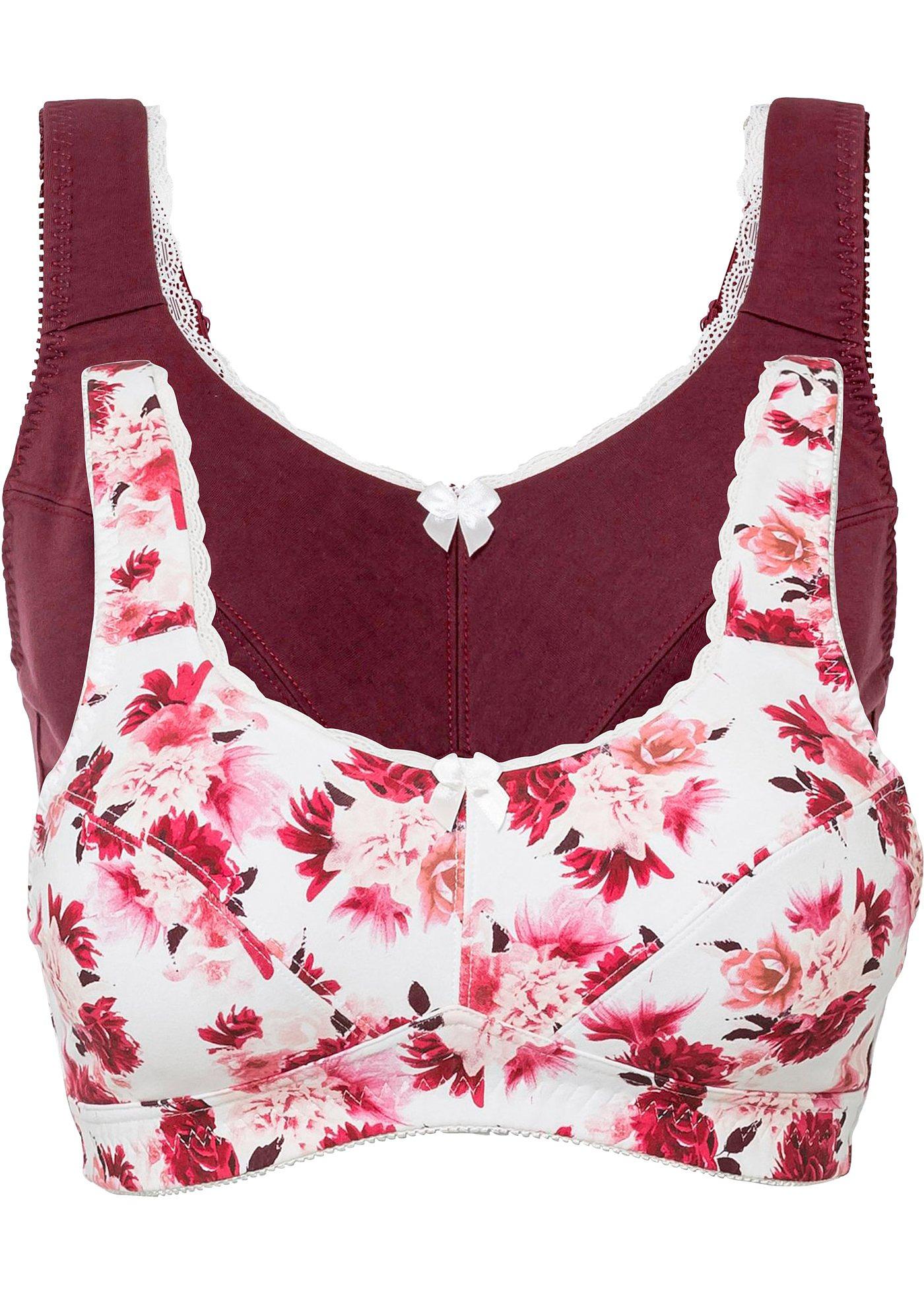 Lot de 2 soutiens-gorge sans armatures avec coton