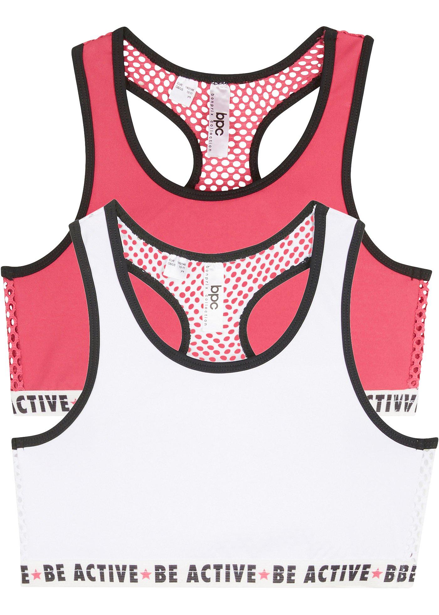 Lot de 2 brassières de sport fille, séchage rapide