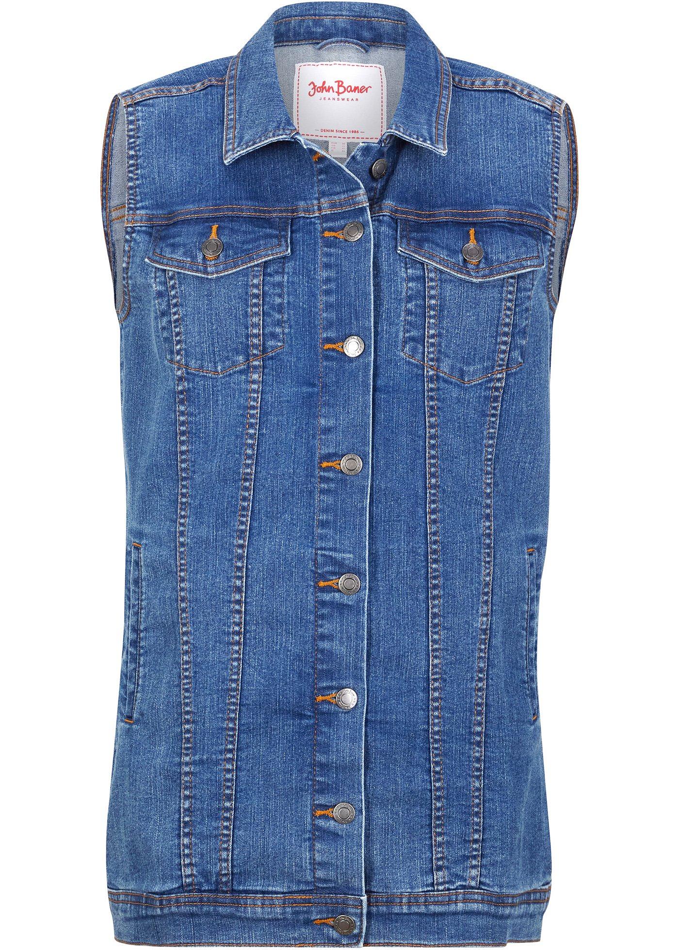 Veste en jean extensible sans manches