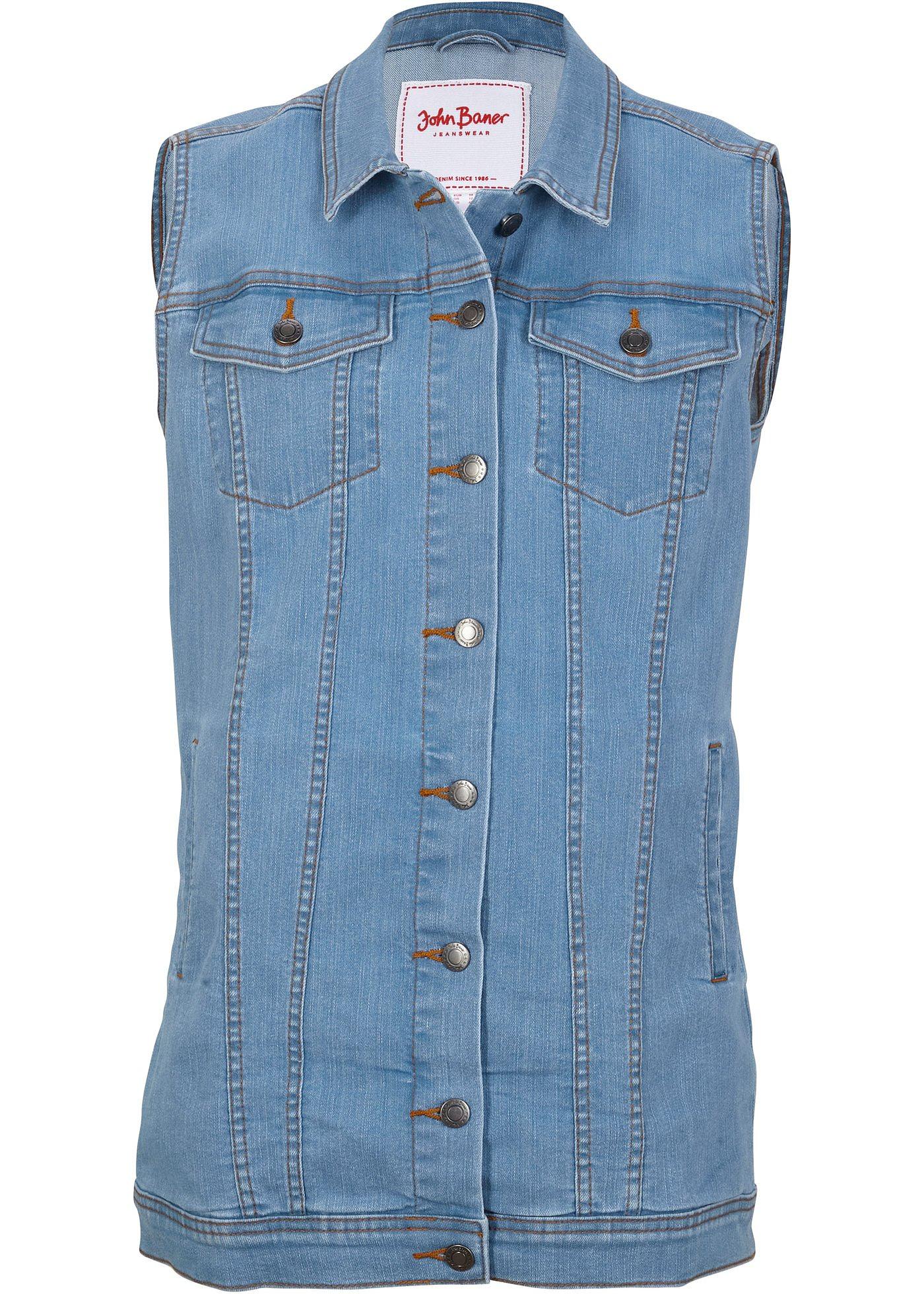 Veste en jean extensible sans manches