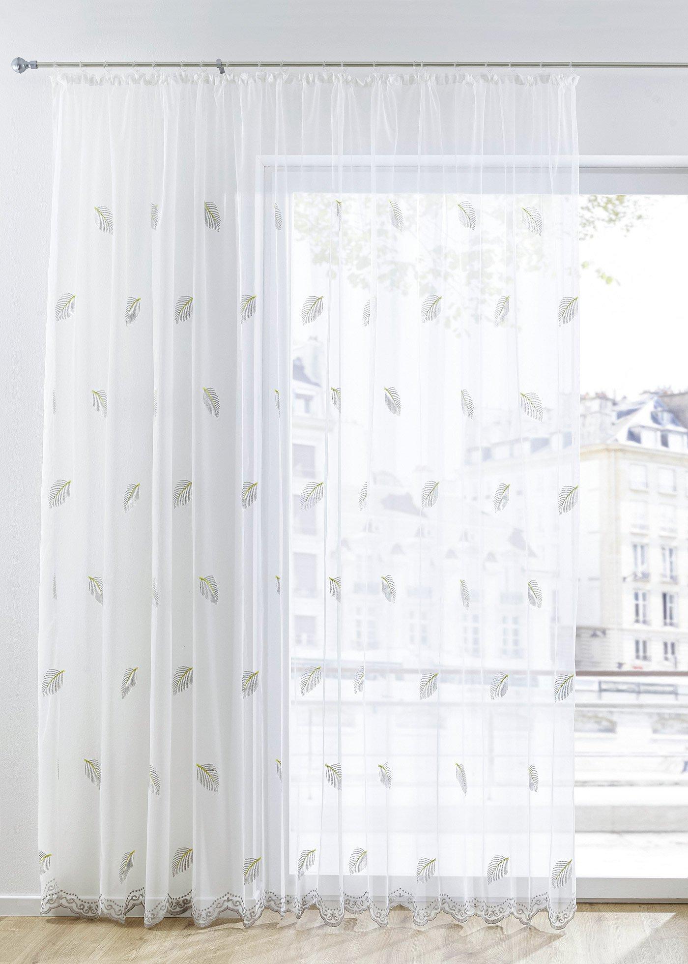 Store voilage à broderie