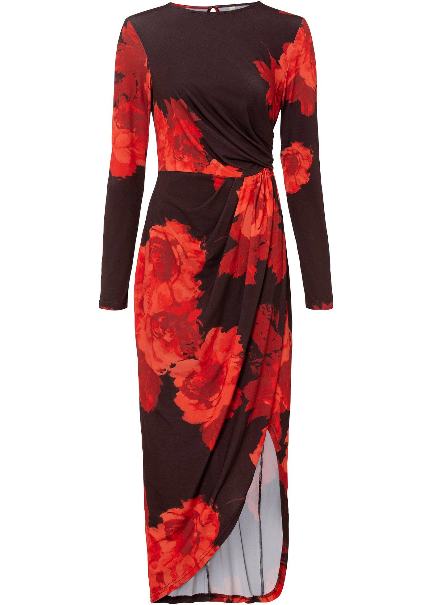 Robe longue avec effet portefeuille