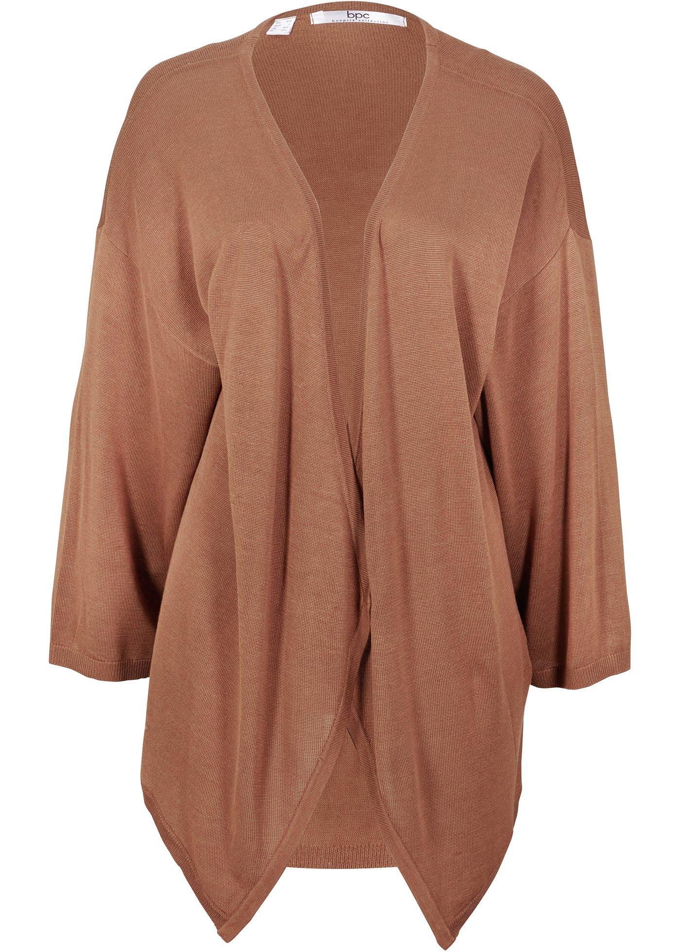 Gilet en maille ouvert avec manches amples 7/8