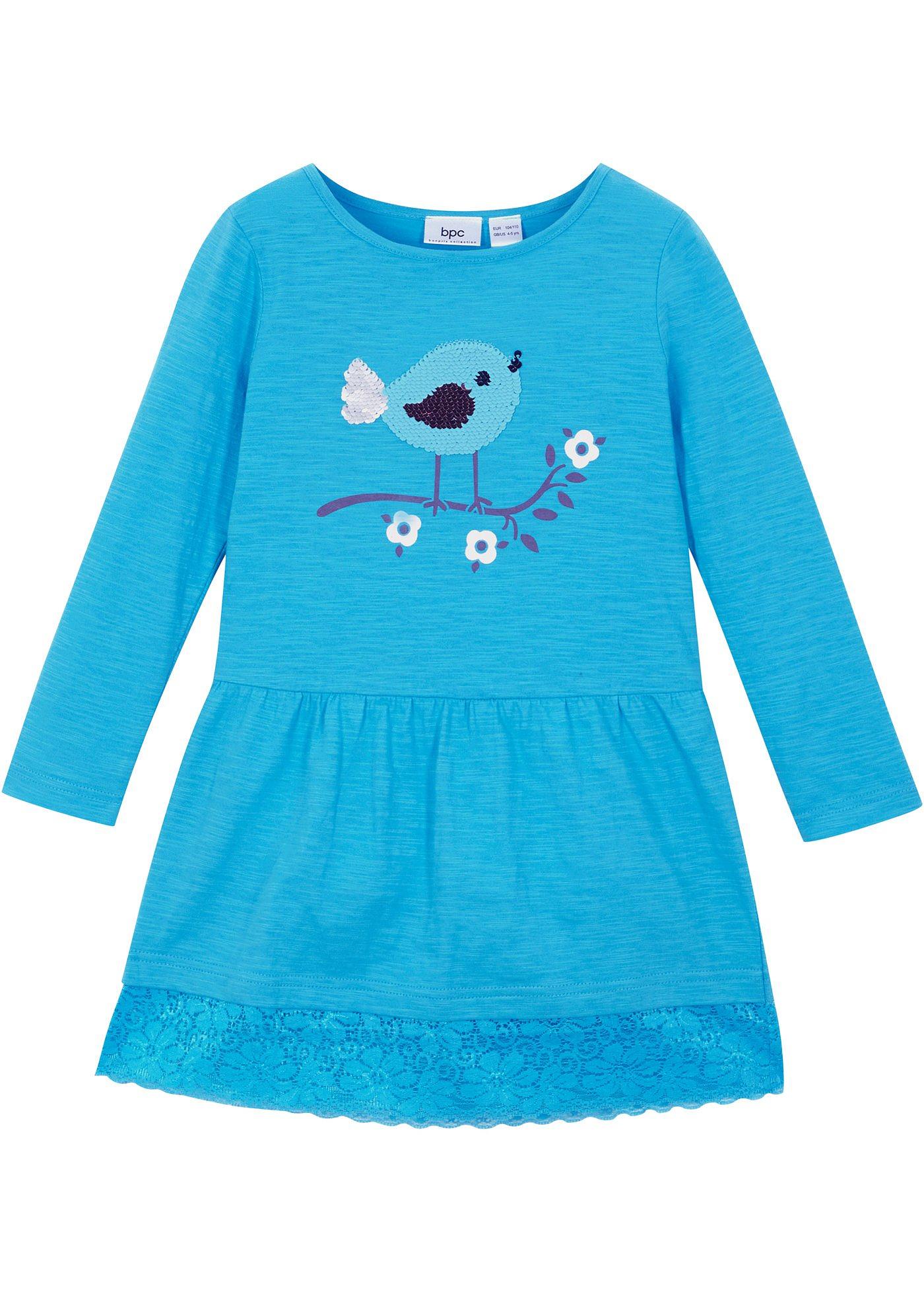 Robe fille en jersey à paillettes réversibles