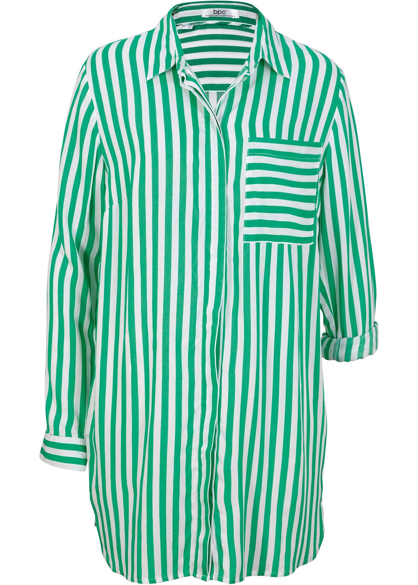 Chemise longue en viscose durable, manches longues