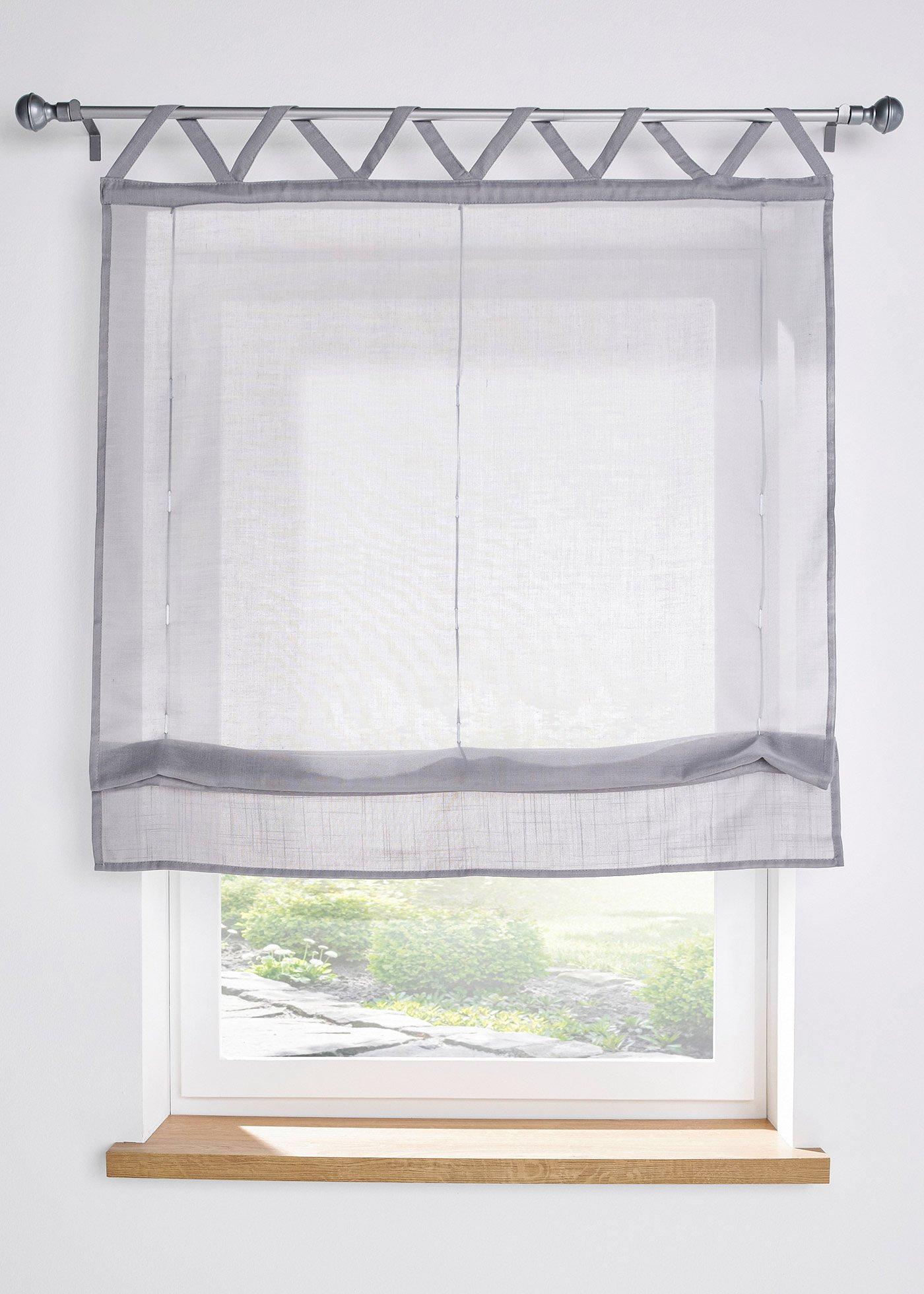 Store à nouer aspect lin