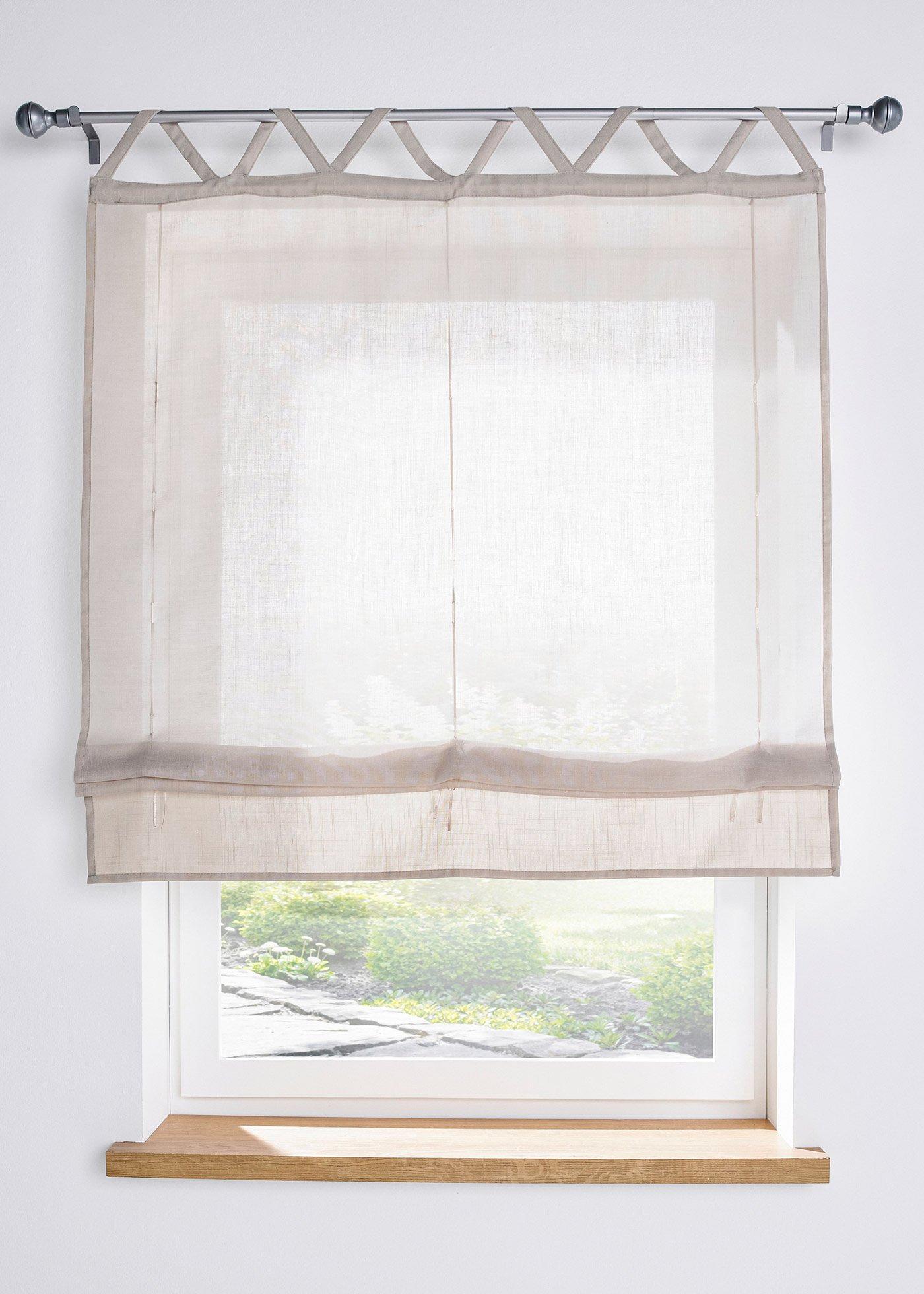 Store à nouer aspect lin