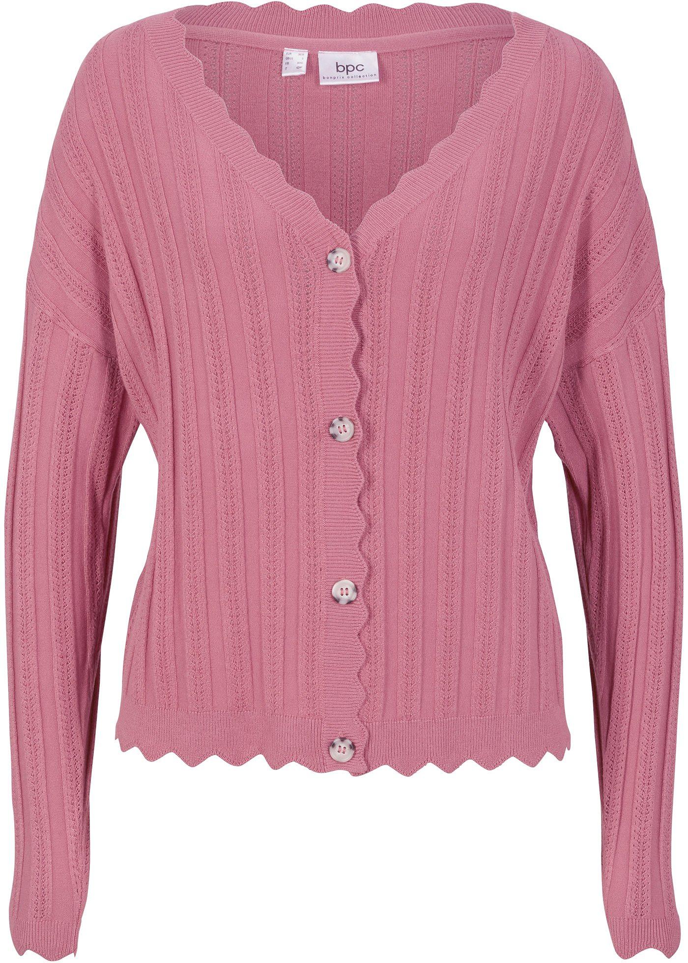 Gilet court en maille ajourée avec viscose durable