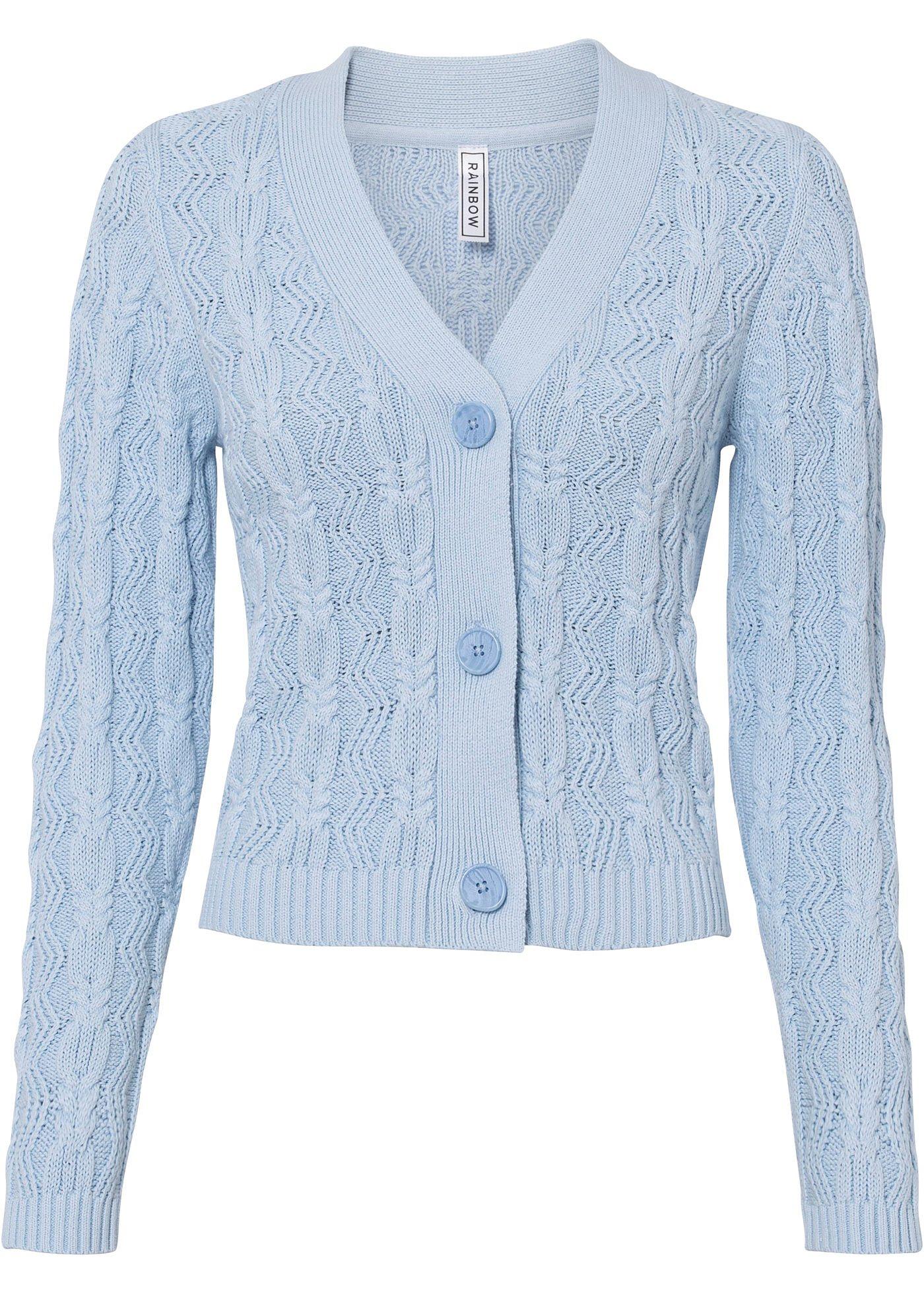 Gilet en maille raccourci à motif torsadé