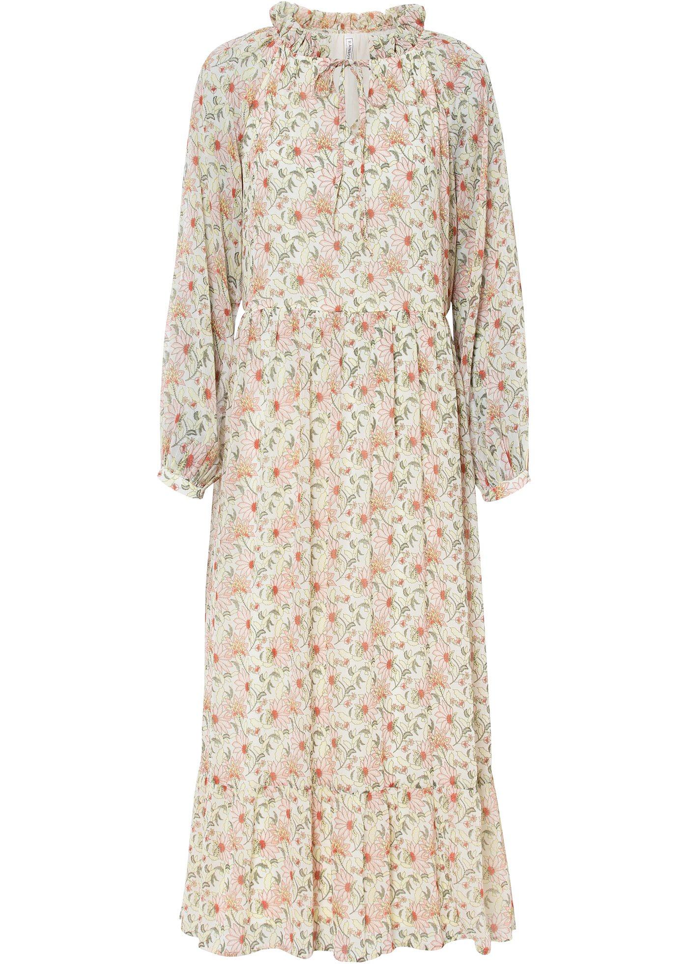 Robe longue en chiffon avec polyester recyclé