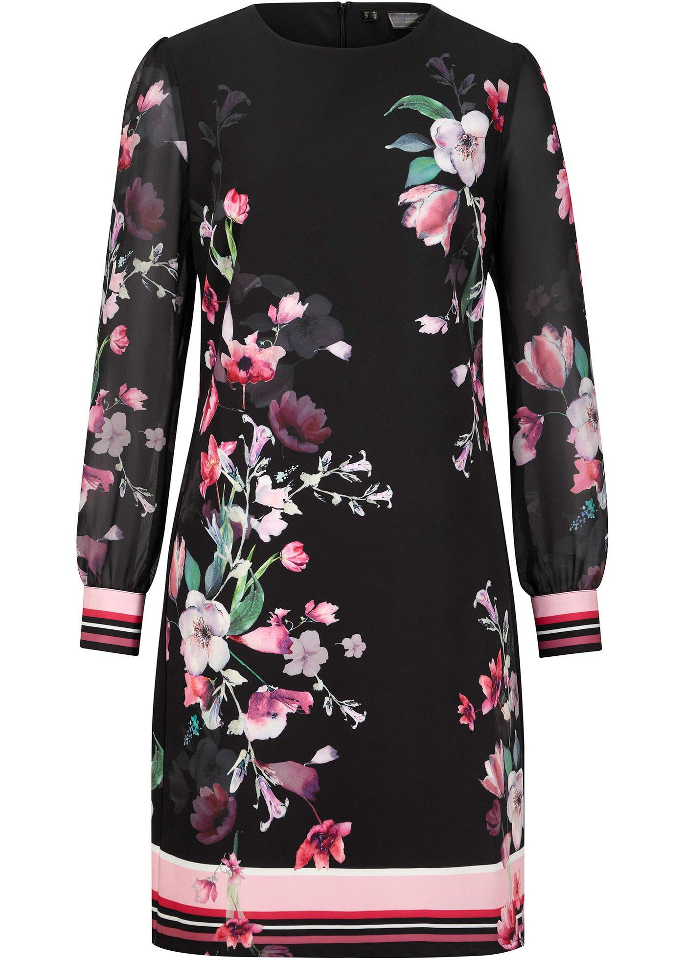 Robe avec manches en chiffon