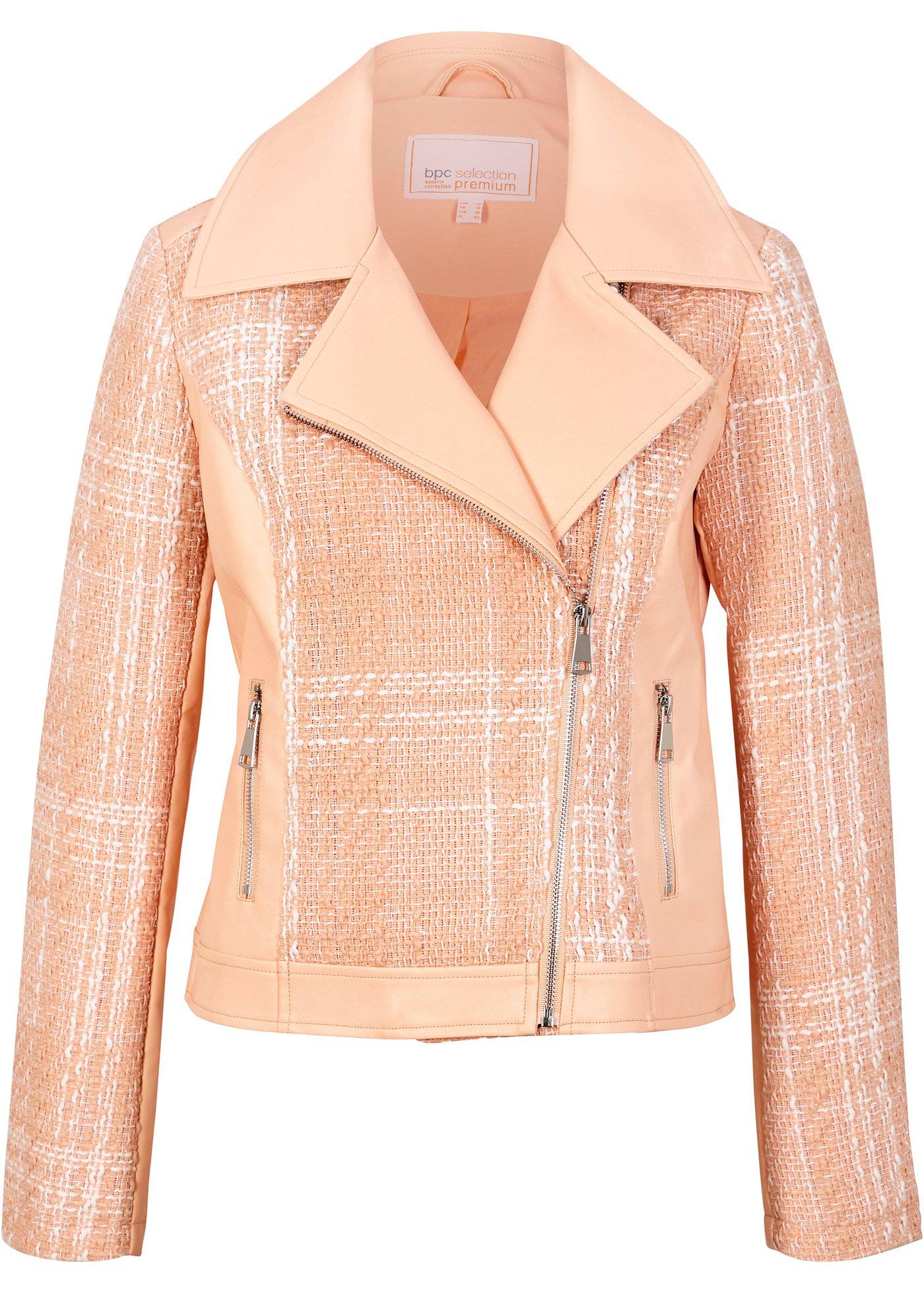 Veste biker avec tweed