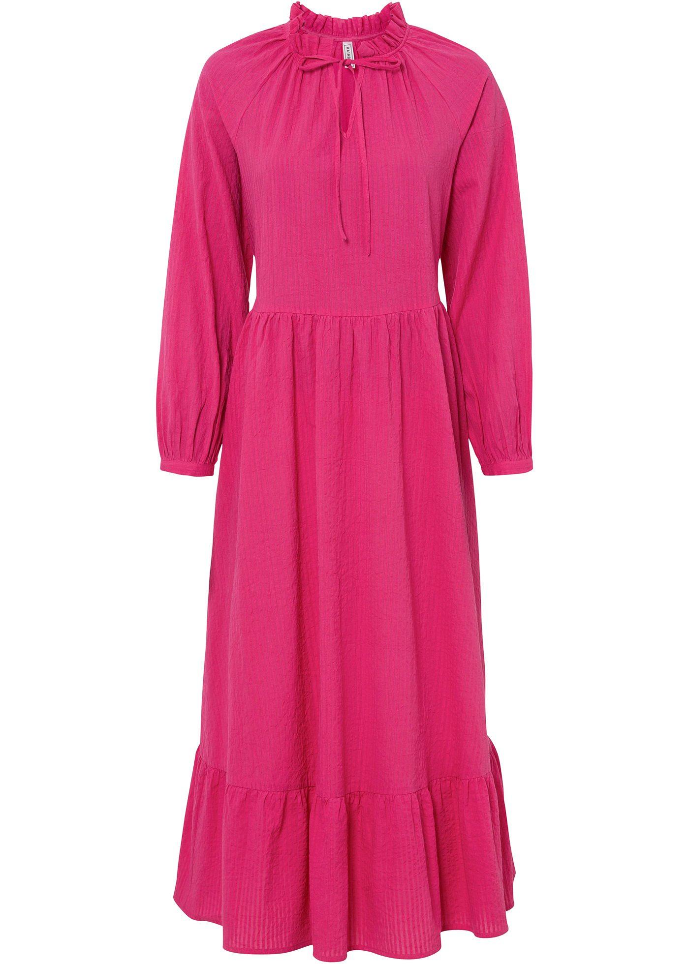 Robe longue en seersucker