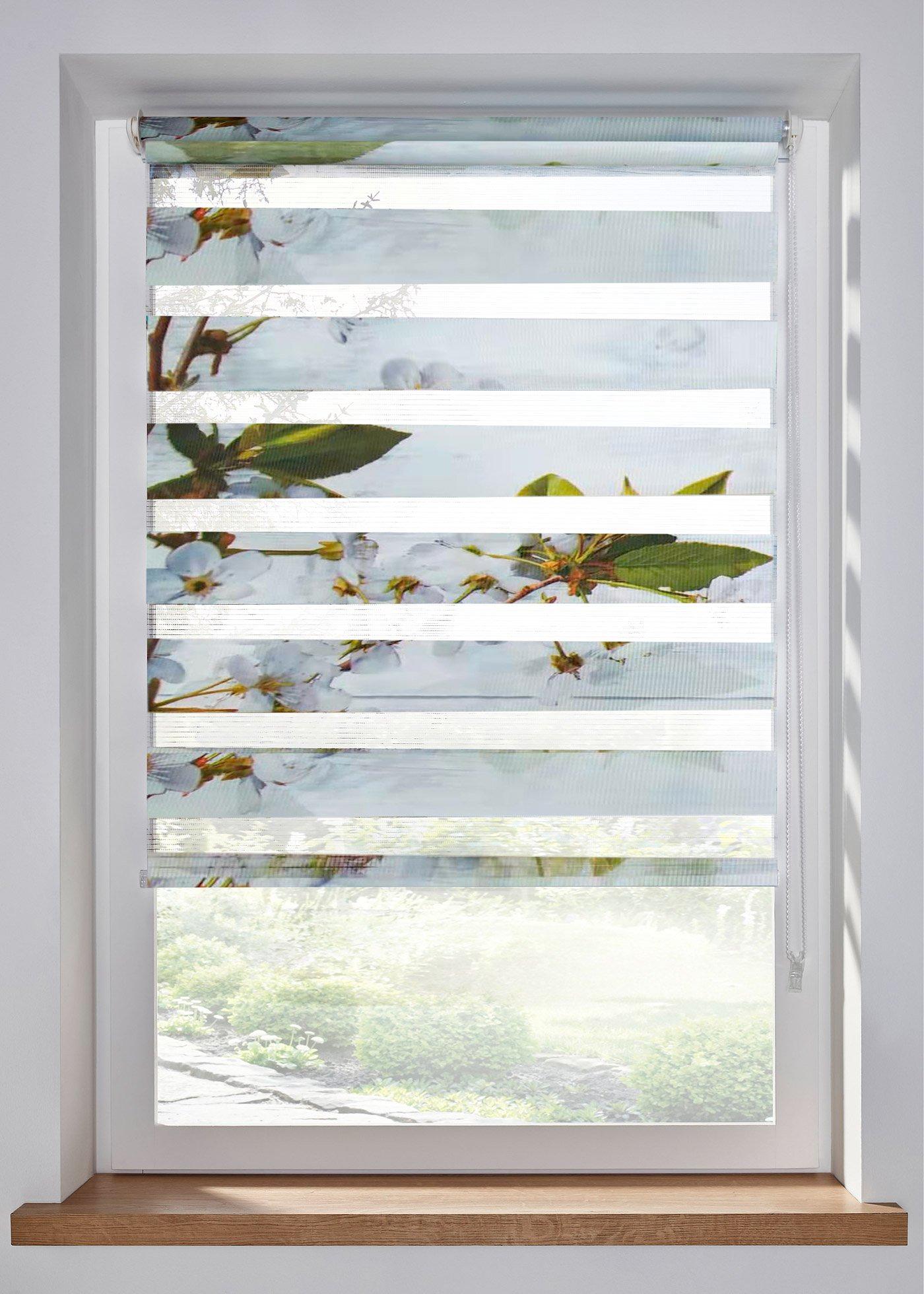 Store double motif fleurs