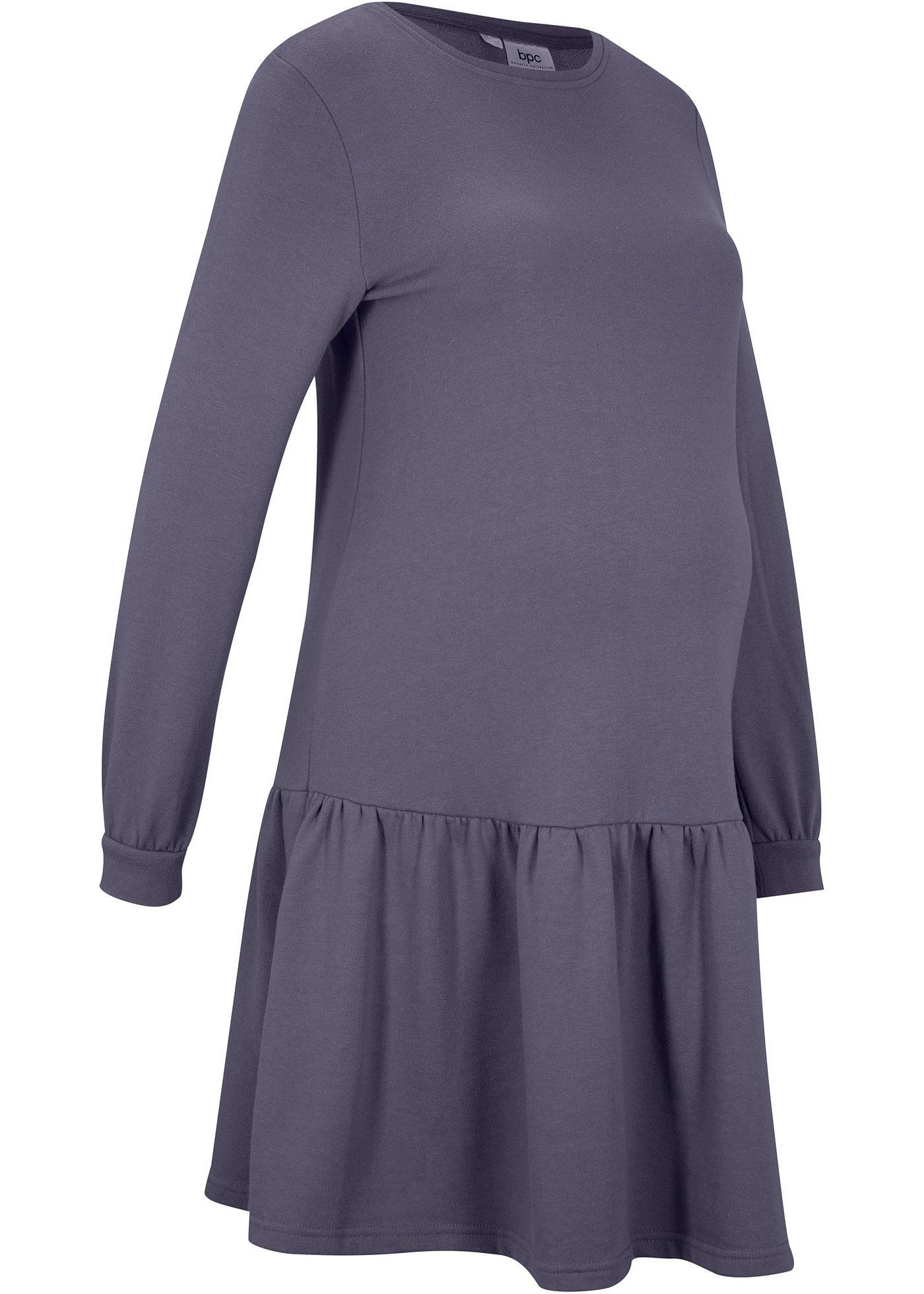 Robe de grossesse en sweat à volant