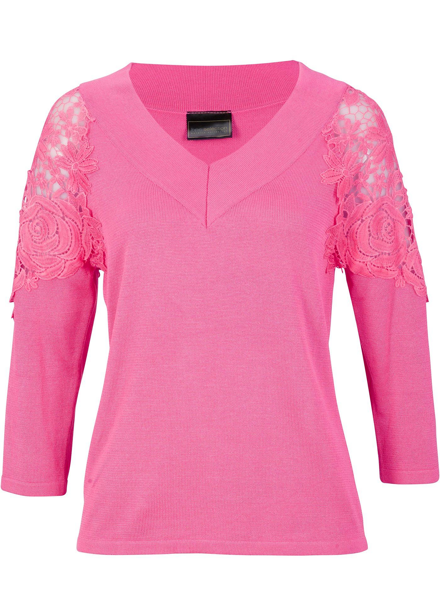 Pull à empiècement dentelle