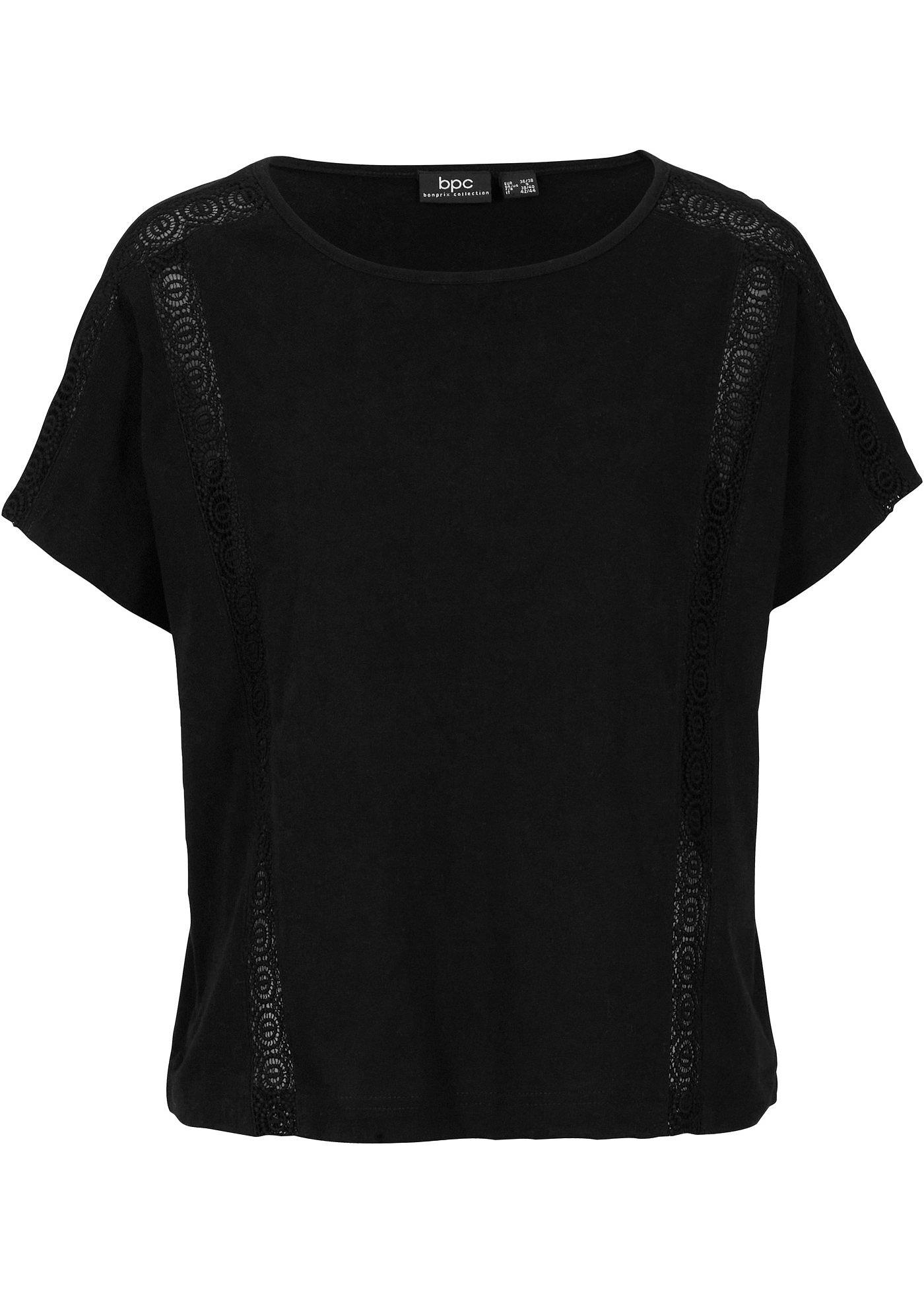 T-shirt manches courtes à dentelle