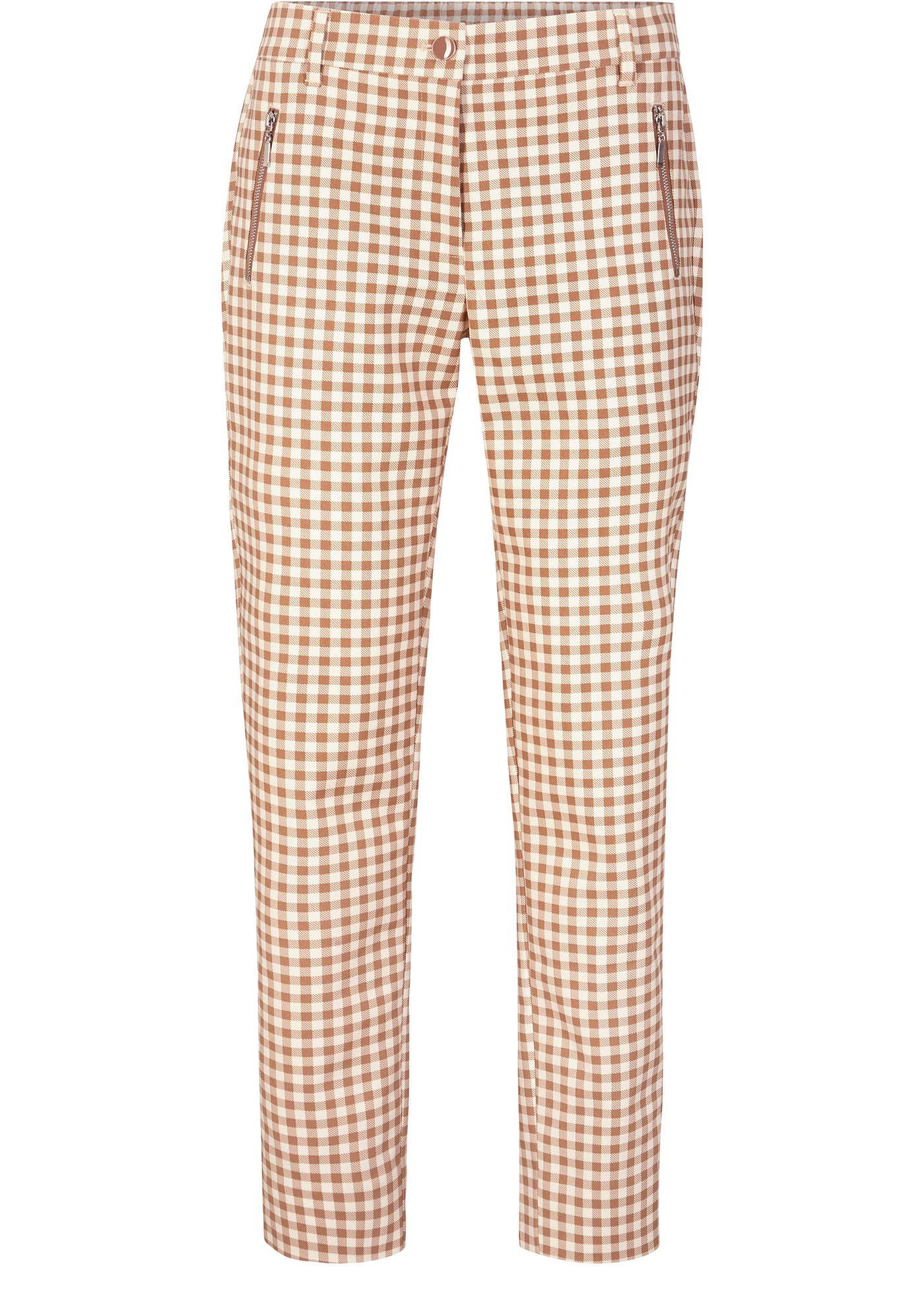 Pantalon vichy extensible à poches zippées