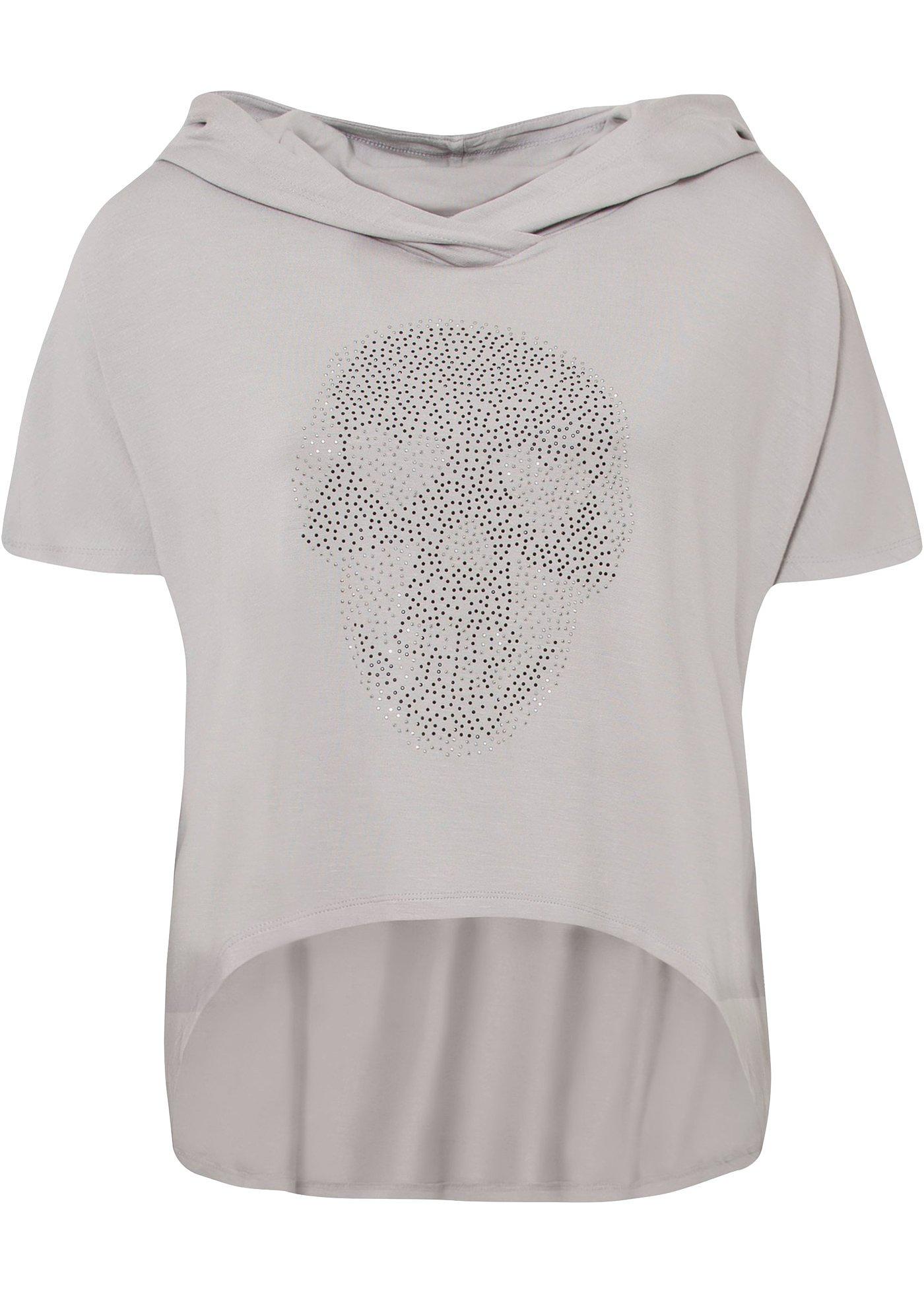 T-shirt cropped à capuche en viscose durable