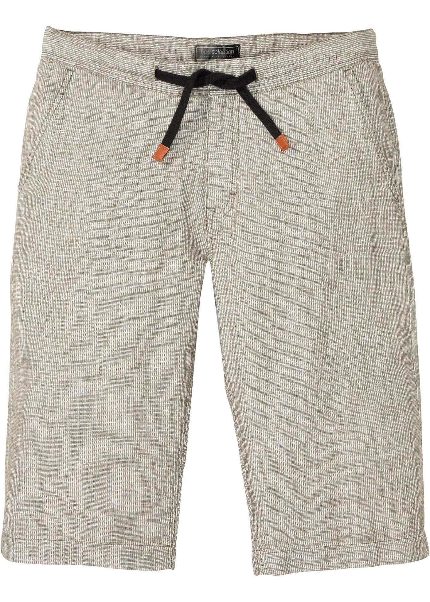 Bermuda long en lin Regular Fit