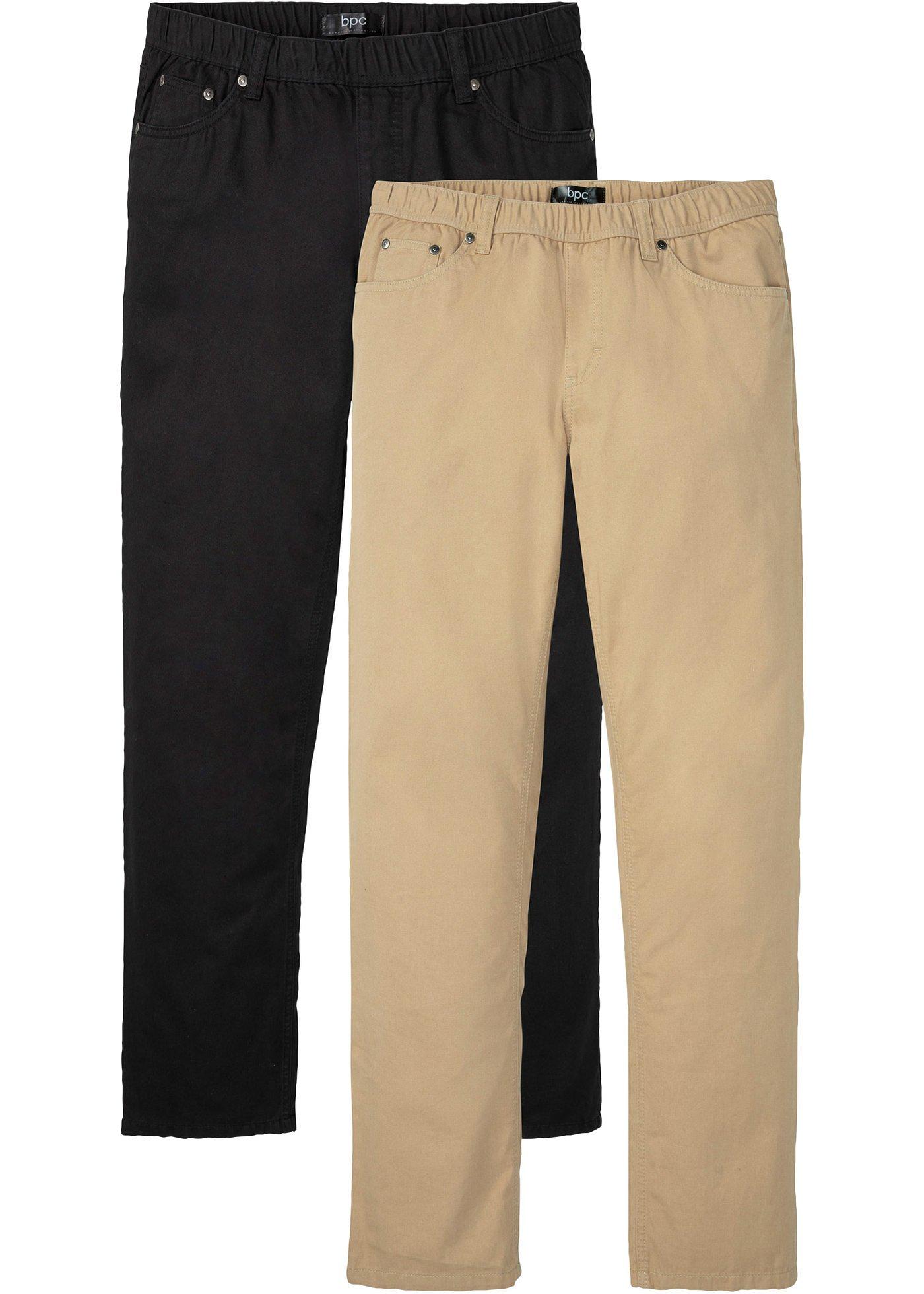 Lot de 2 pantalons taille extensible