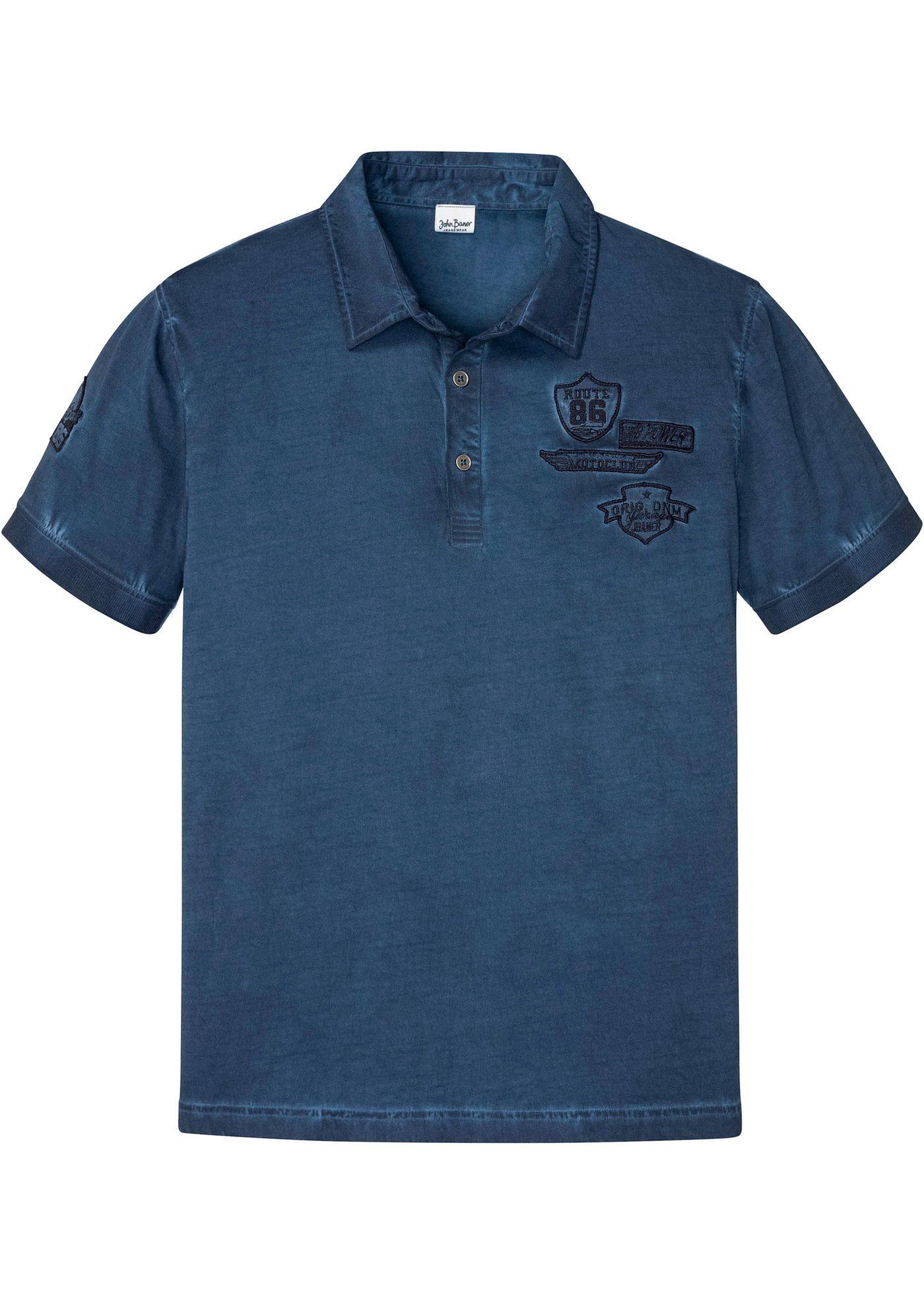 Polo aspect délavé avec manches courtes