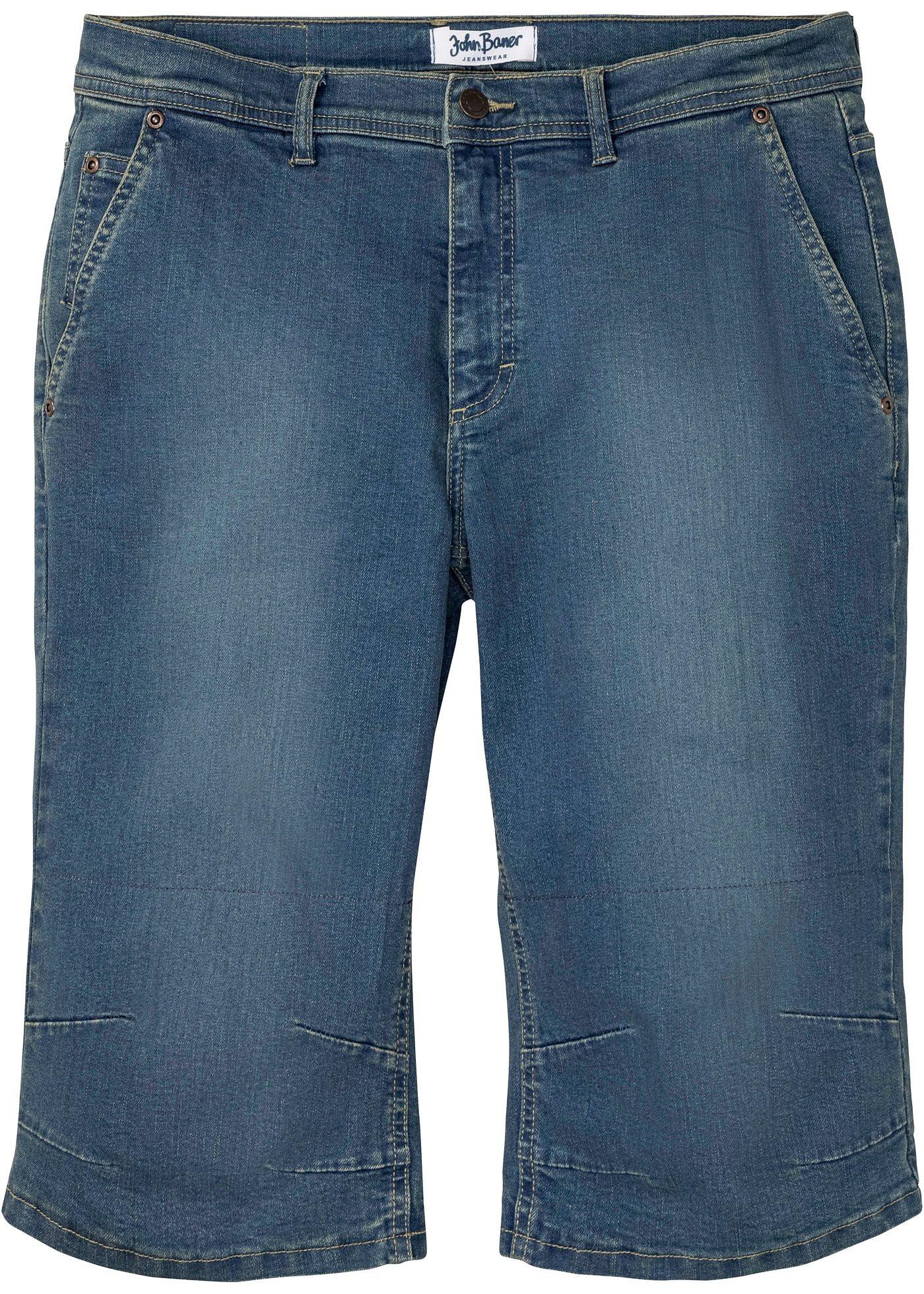 Bermuda long en jean extensible Regular Fit