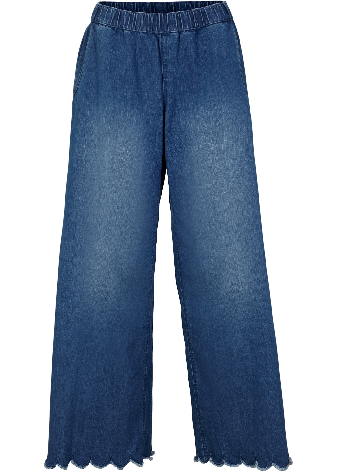 jean extra large avec base ondulée et taille confortable