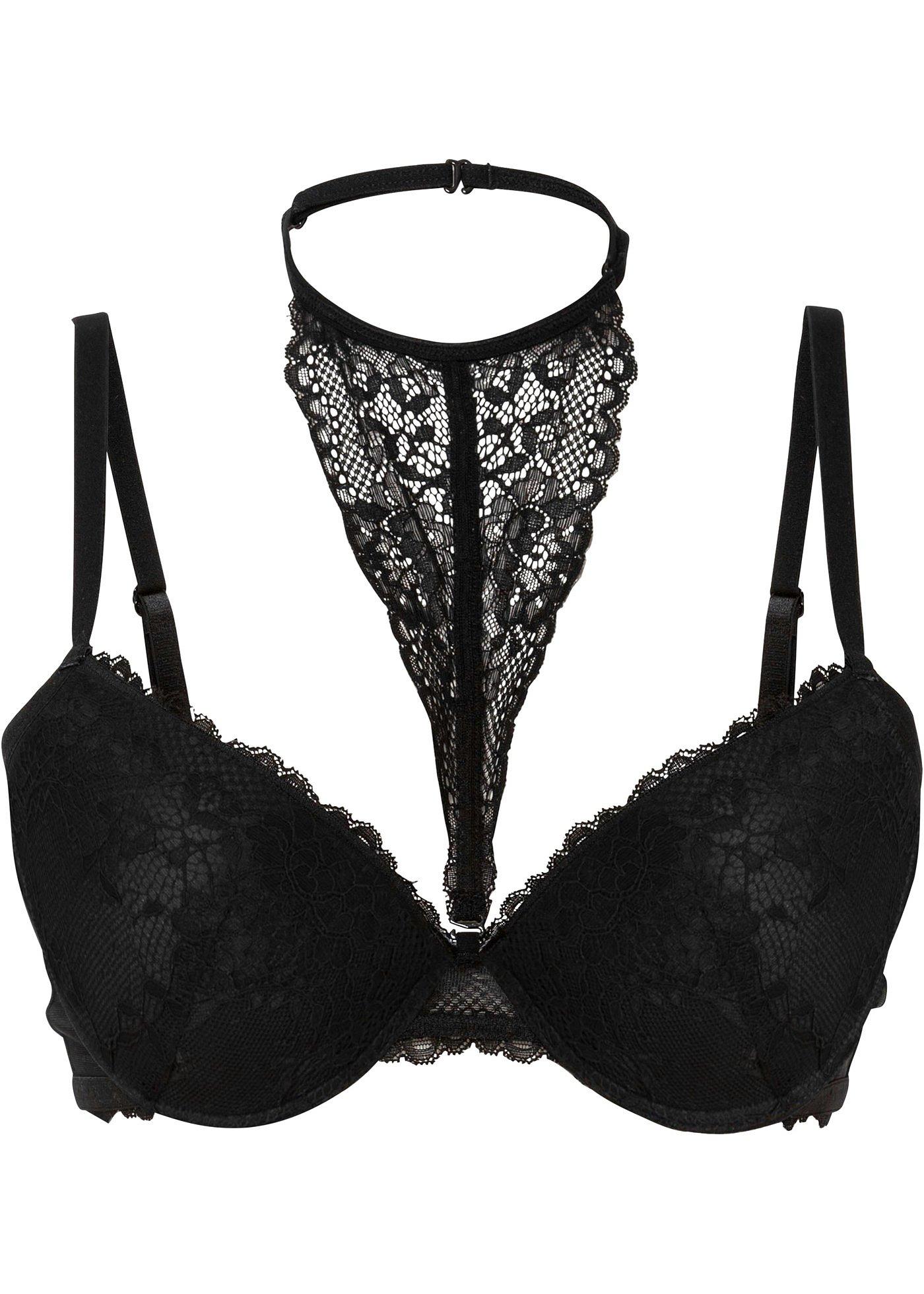 Soutien-gorge à coques avec armatures et choker