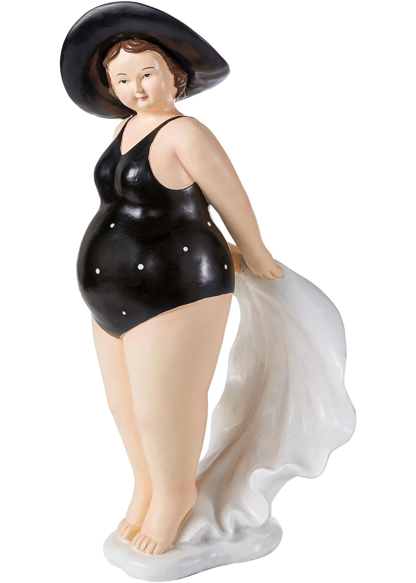 Déco de jardin figurine femme à la plage