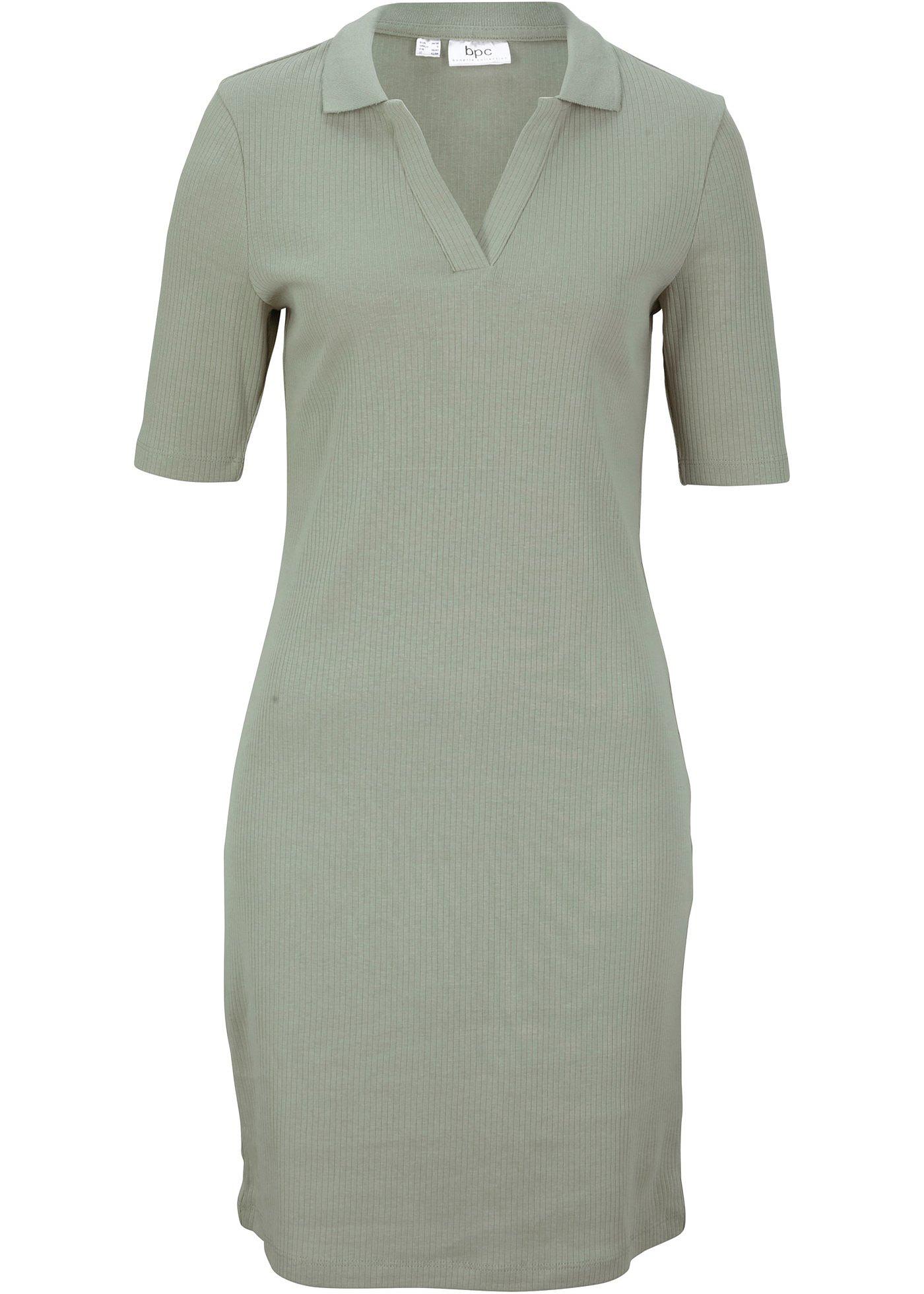 Robe en jersey côtelé, coupe étroite