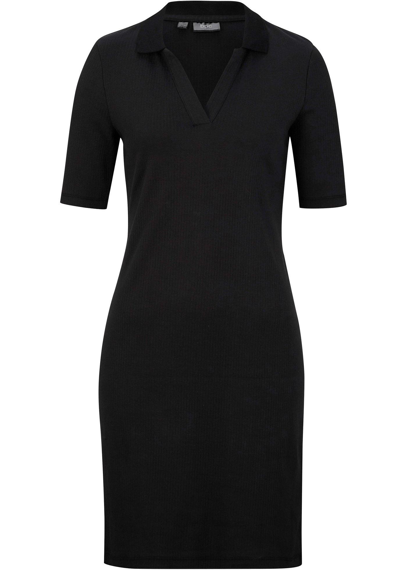 Robe en jersey côtelé, coupe étroite