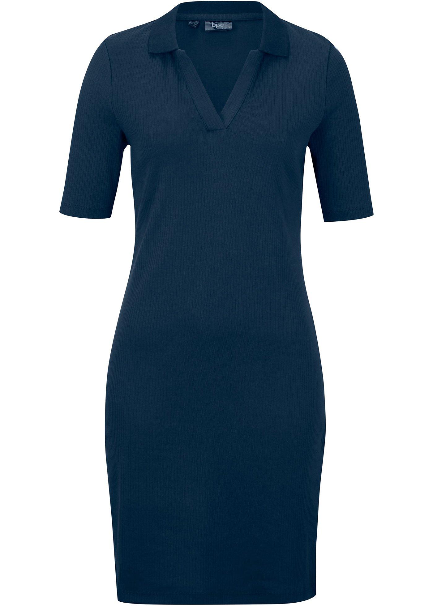 Robe en jersey côtelé, coupe étroite