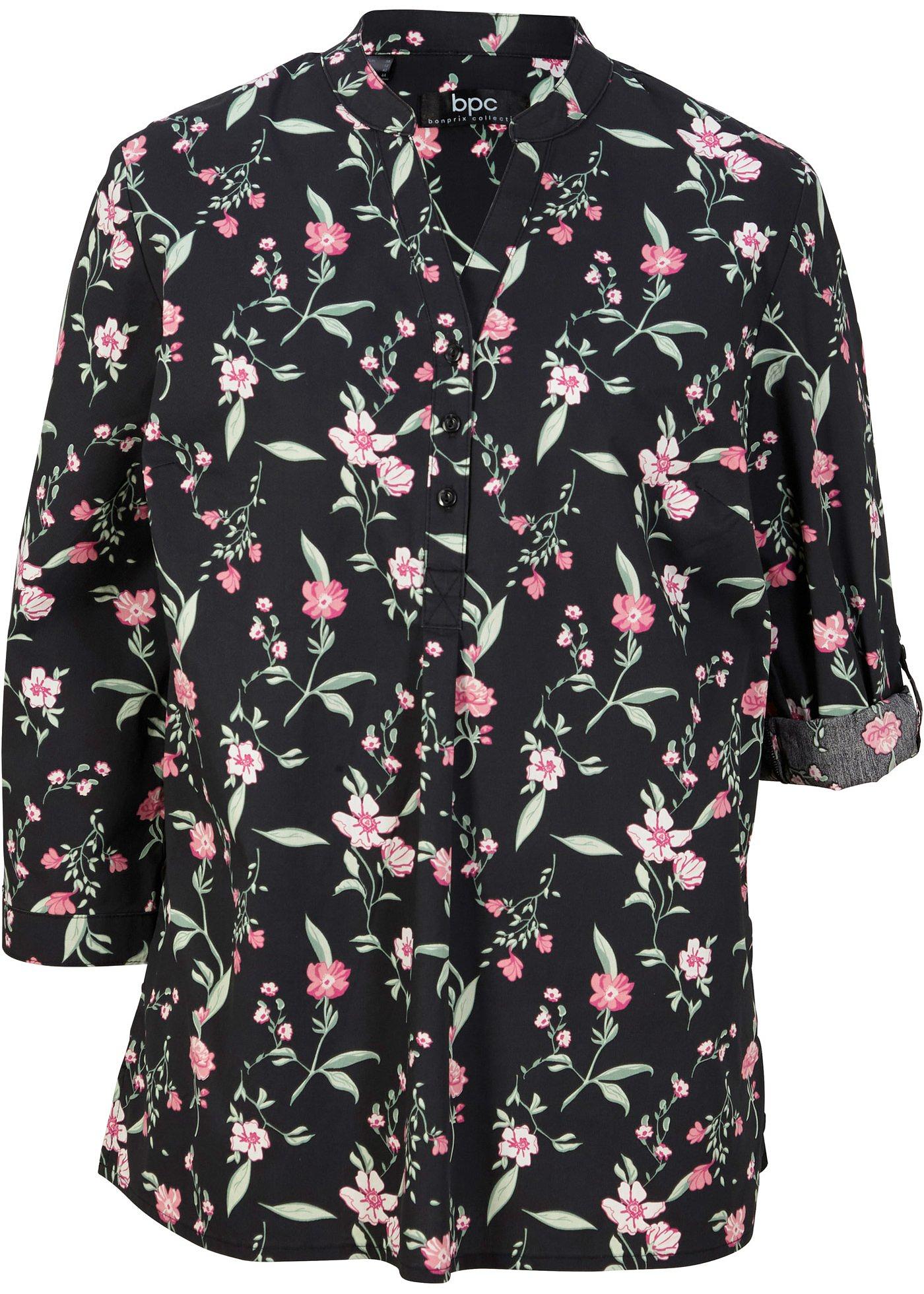 Blouse-tunique, manches 3/4