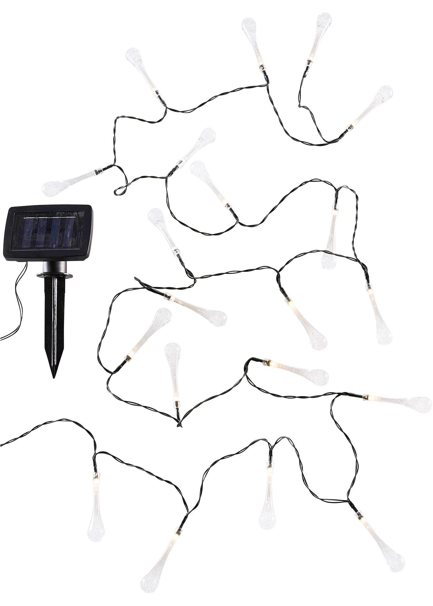 Guirlande lumineuse solaire en forme de gouttes