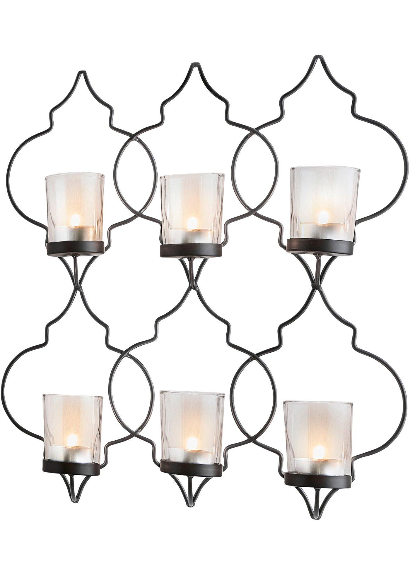 Bougeoir mural pour bougie chauffe-plat