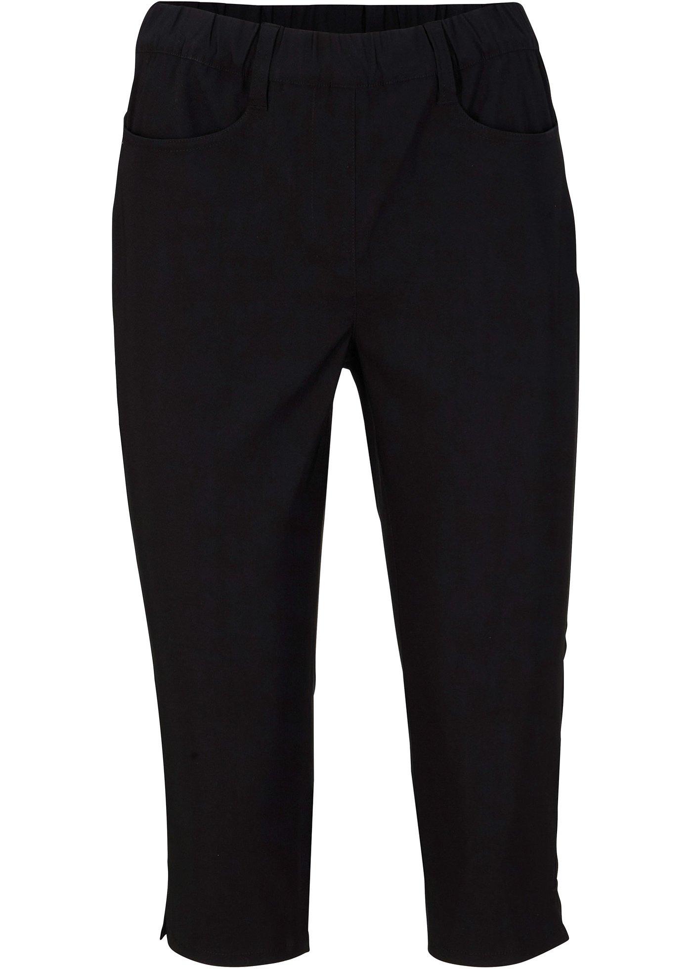 Pantalon corsaire en bengaline à taille extensible